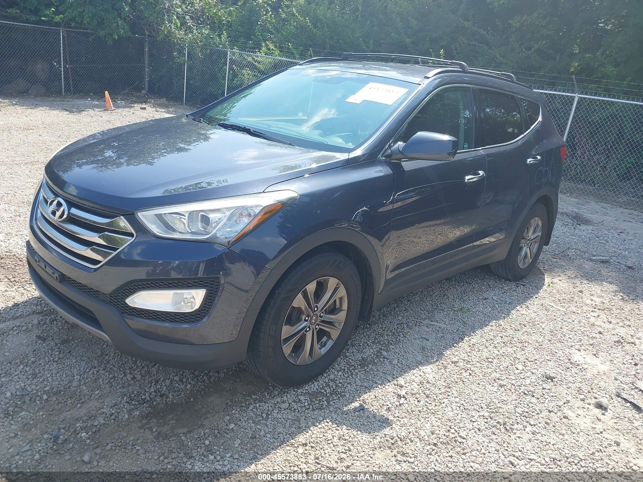 2015 Hyundai Santa Fe Sport 2.4l Blue vin: 5XYZU3LB2FG278184