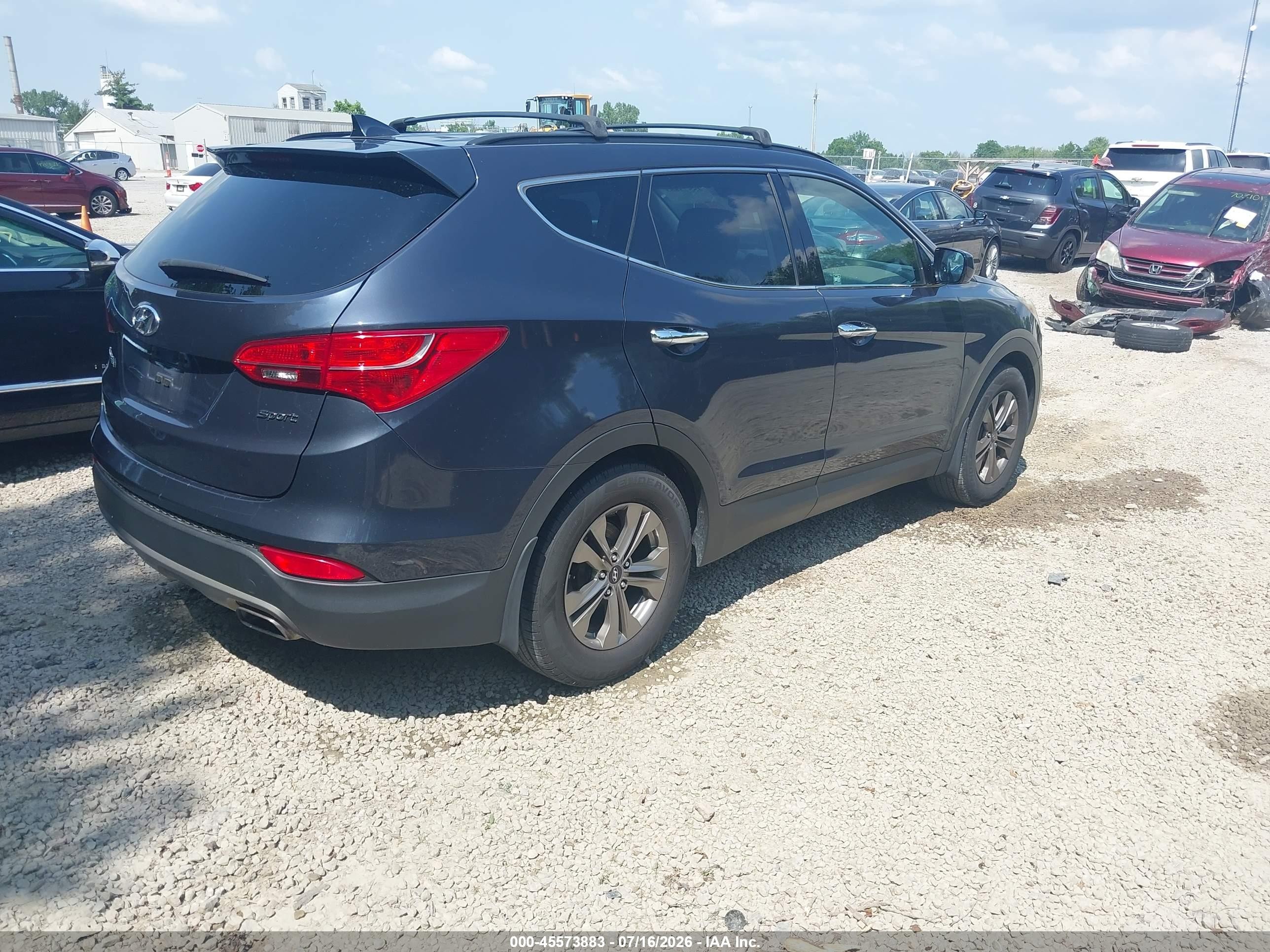 2015 Hyundai Santa Fe Sport 2.4l Blue vin: 5XYZU3LB2FG278184