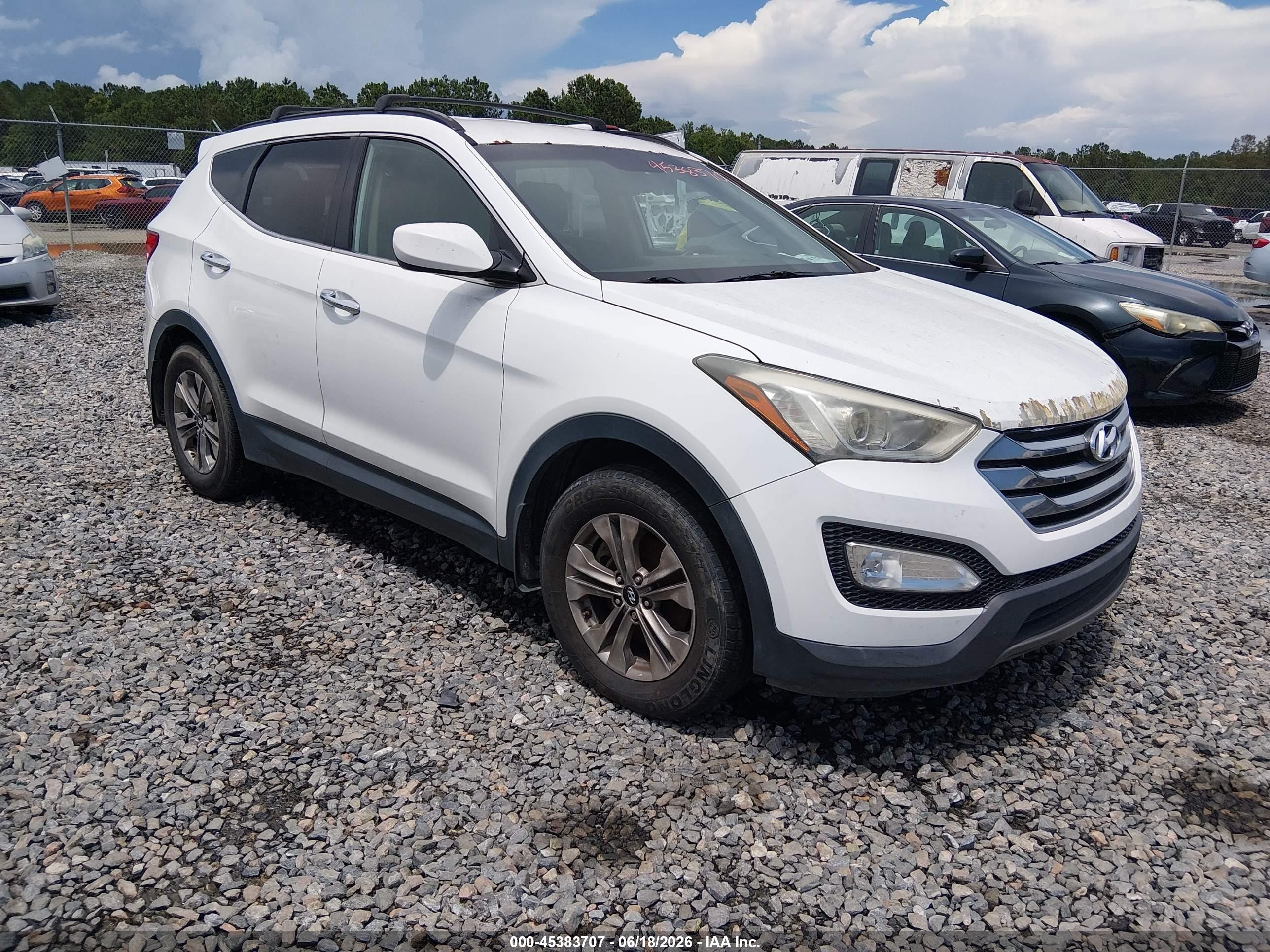 2015 Hyundai Santa Fe Sport 2.4l White vin: 5XYZU3LB2FG292635