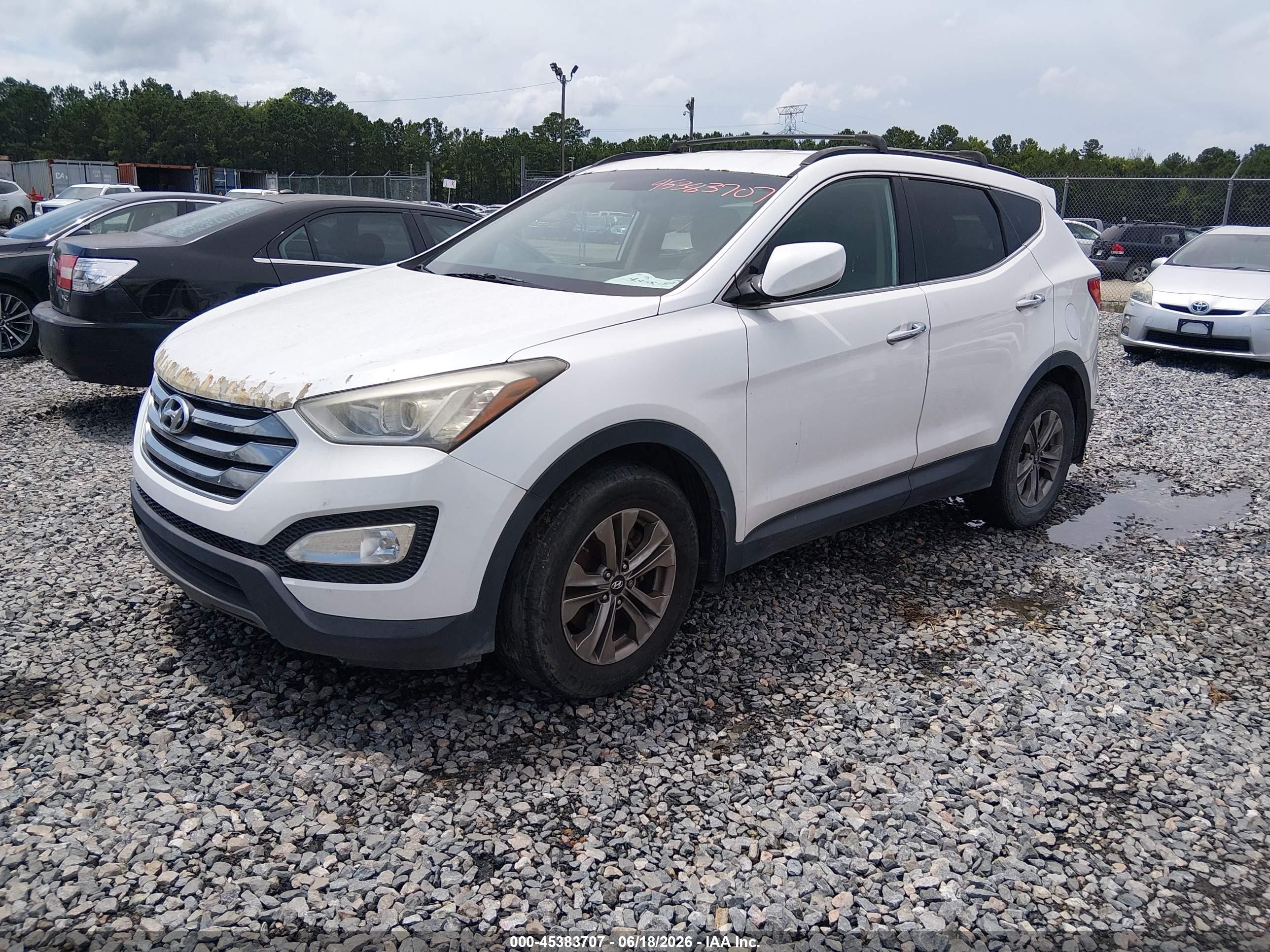 2015 Hyundai Santa Fe Sport 2.4l White vin: 5XYZU3LB2FG292635