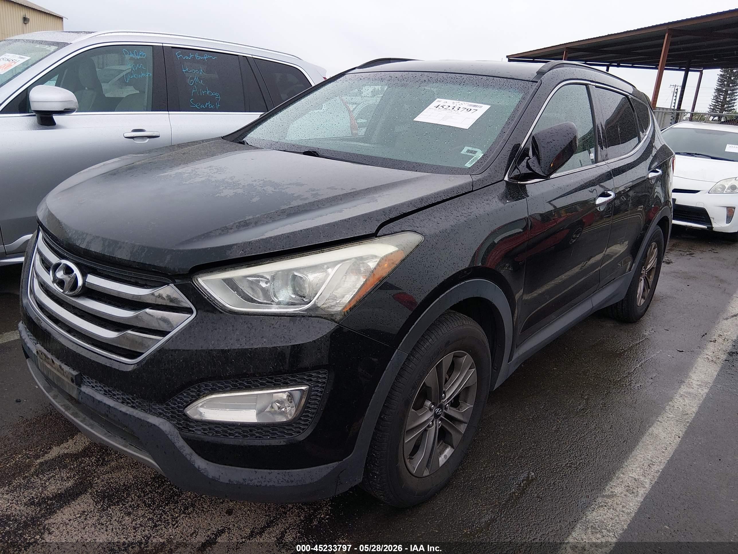 2015 Hyundai Santa Fe Sport 2.4l Black vin: 5XYZU3LB2FG294577