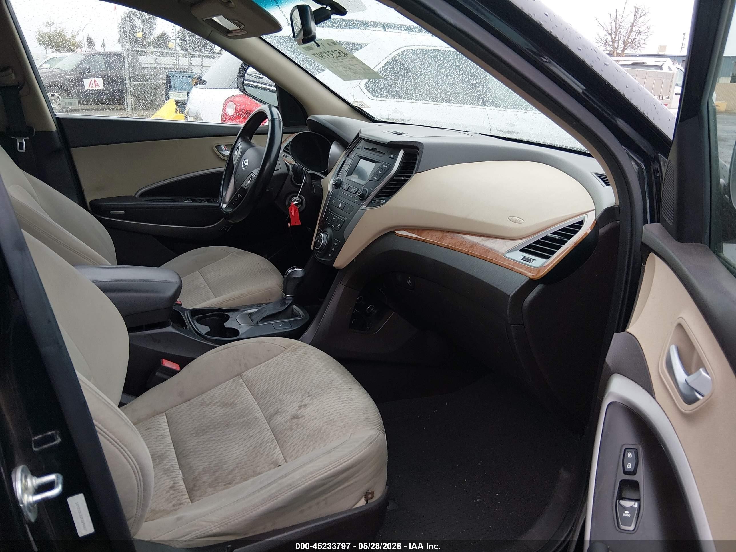 2015 Hyundai Santa Fe Sport 2.4l Black vin: 5XYZU3LB2FG294577