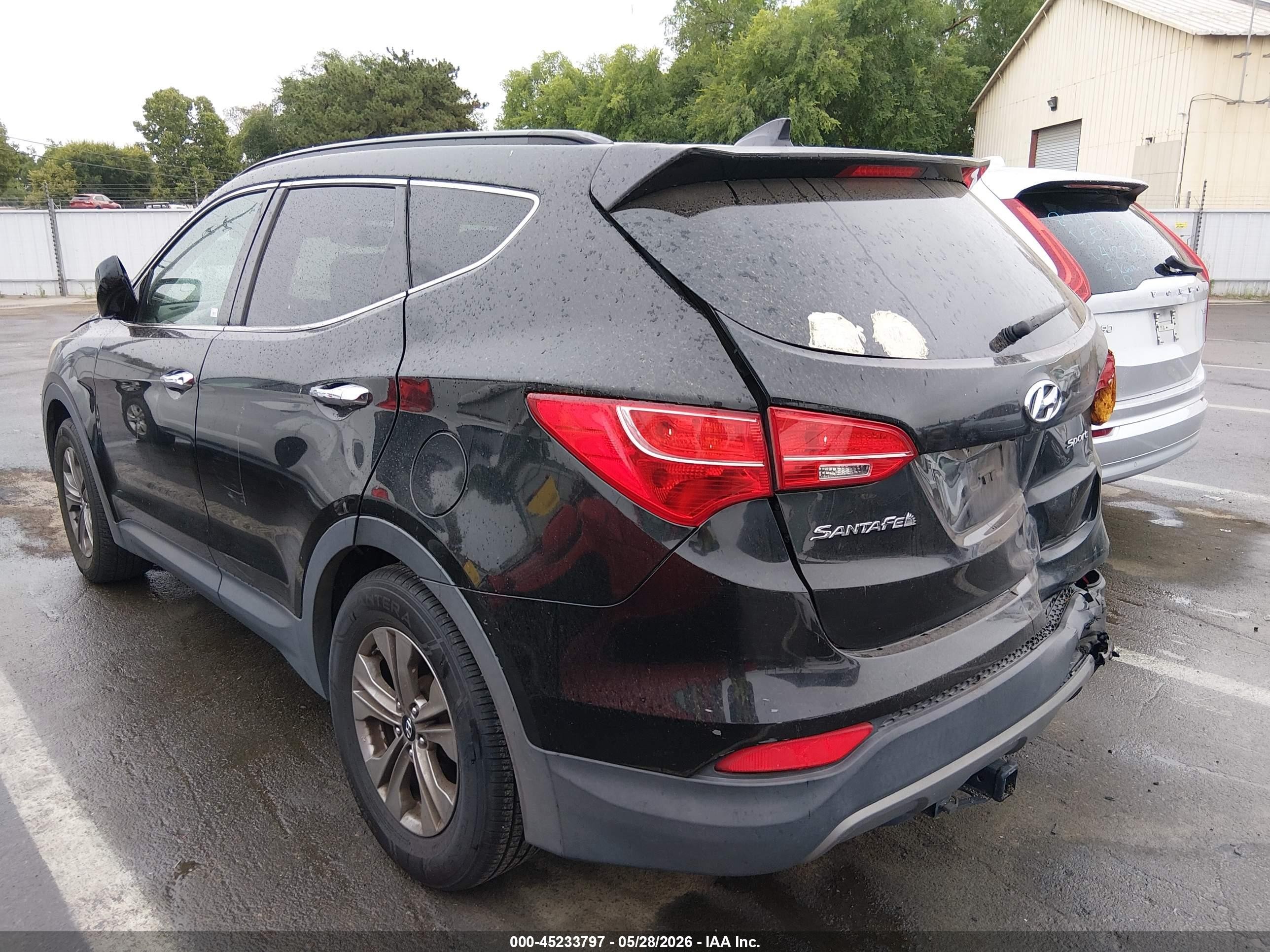2015 Hyundai Santa Fe Sport 2.4l Black vin: 5XYZU3LB2FG294577