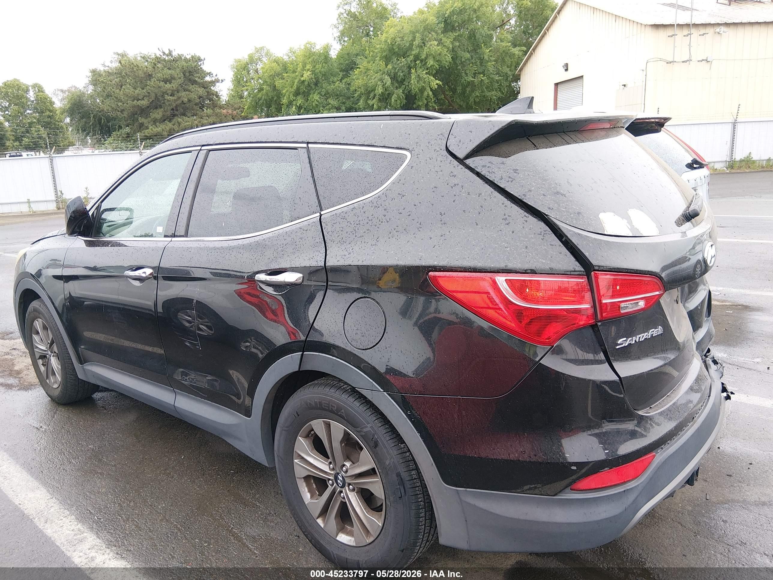 2015 Hyundai Santa Fe Sport 2.4l Black vin: 5XYZU3LB2FG294577
