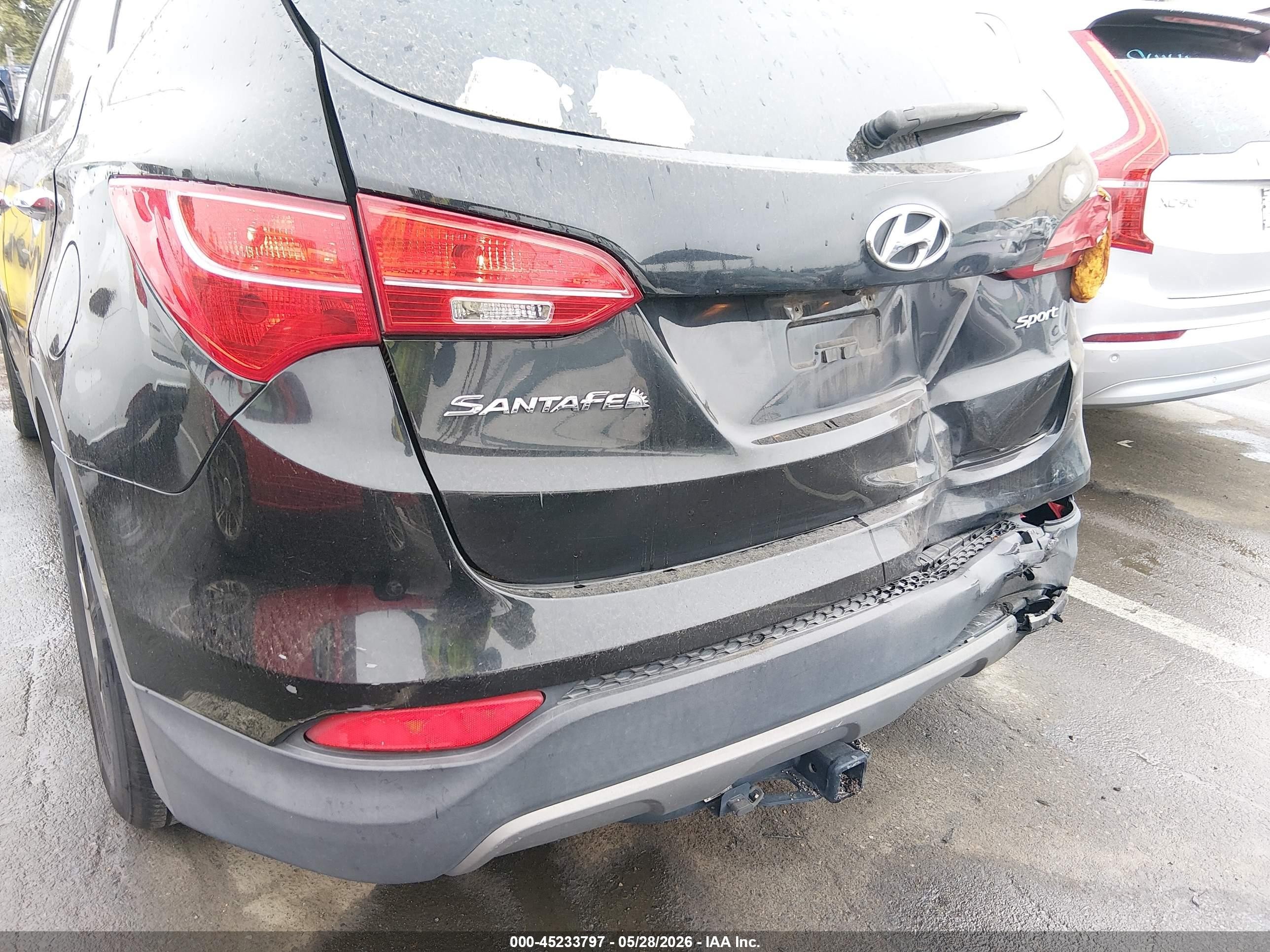 2015 Hyundai Santa Fe Sport 2.4l Black vin: 5XYZU3LB2FG294577