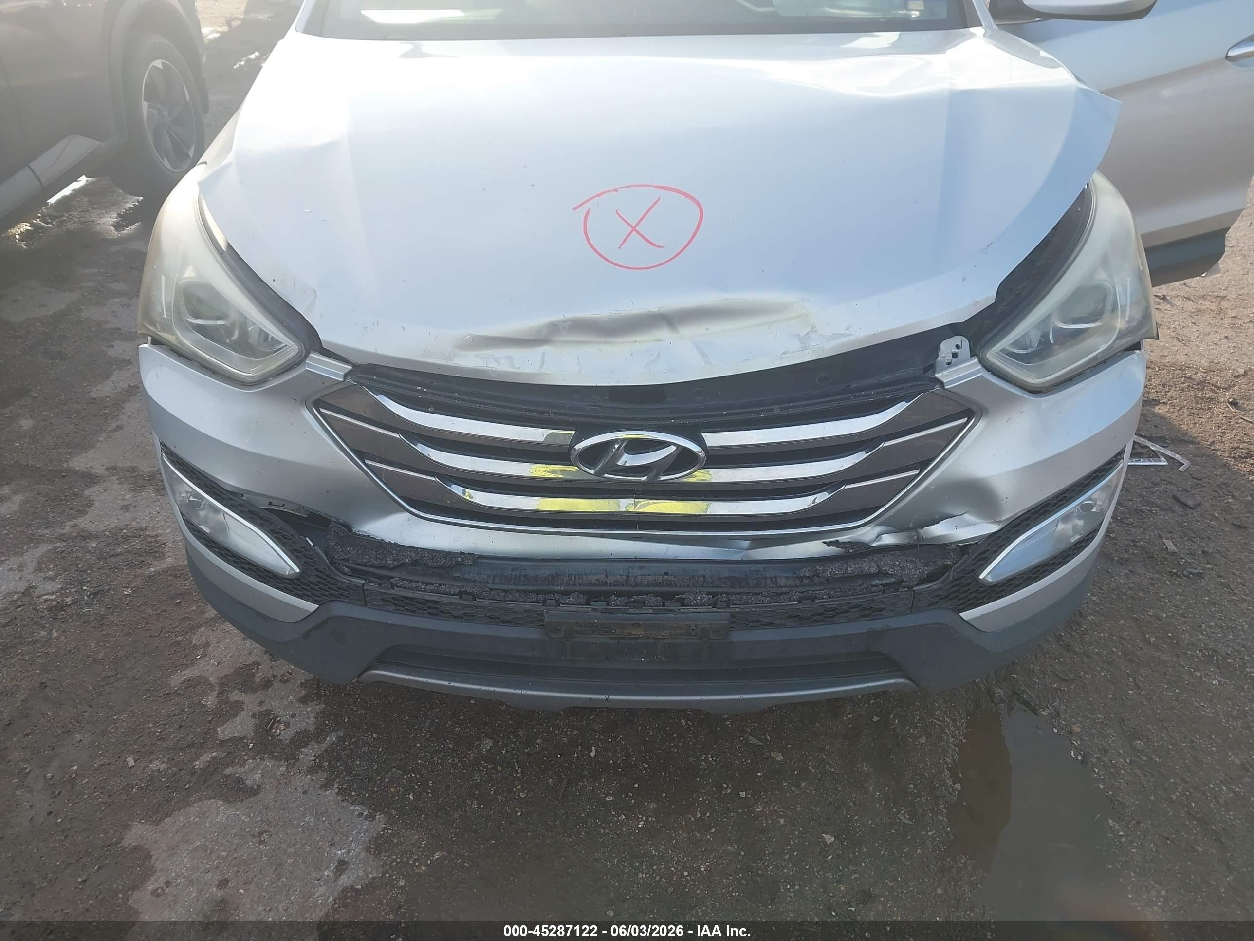 2013 Hyundai Santa Fe Sport Gray vin: 5XYZU3LB3DG033522