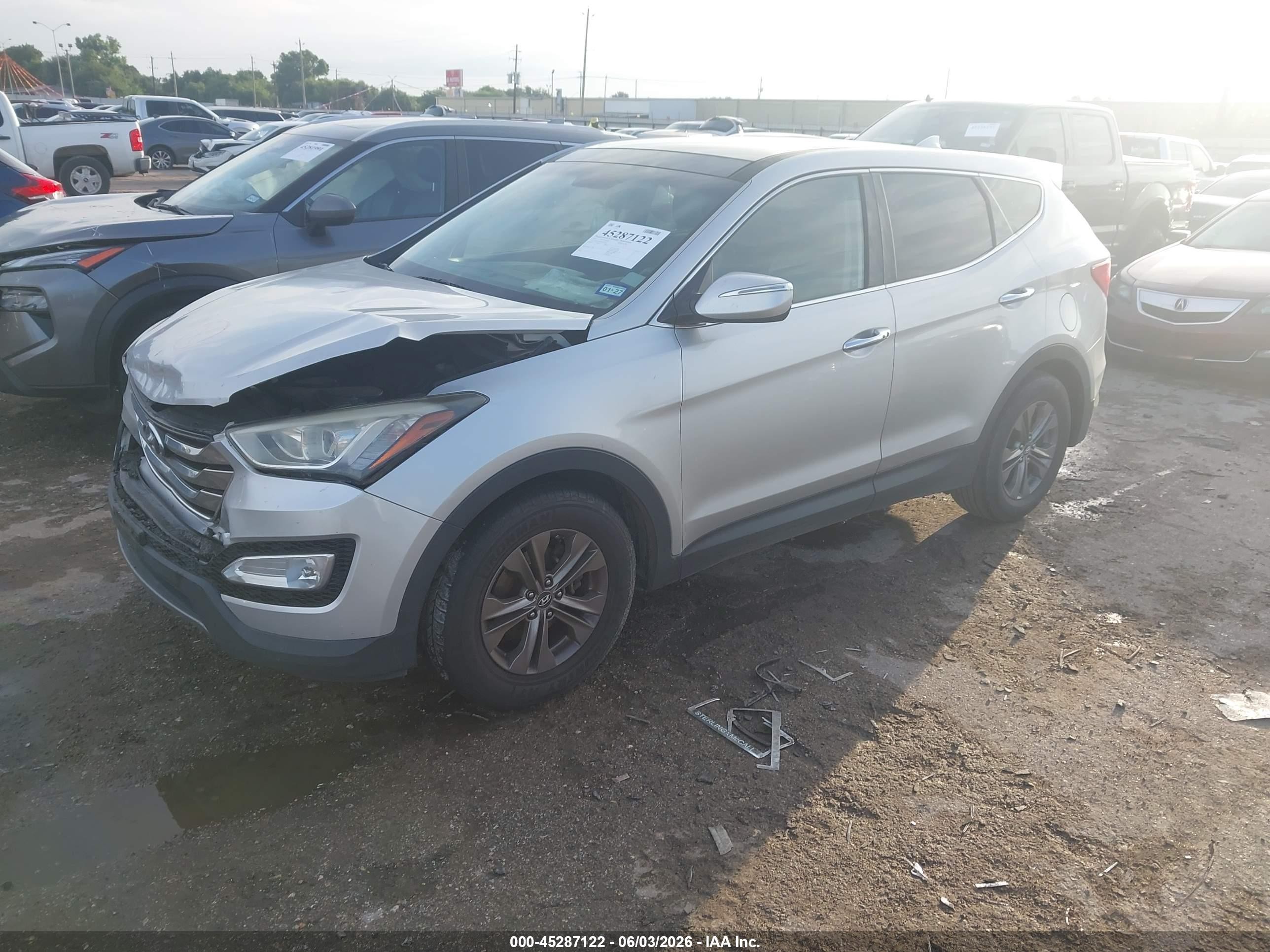 2013 Hyundai Santa Fe Sport Gray vin: 5XYZU3LB3DG033522