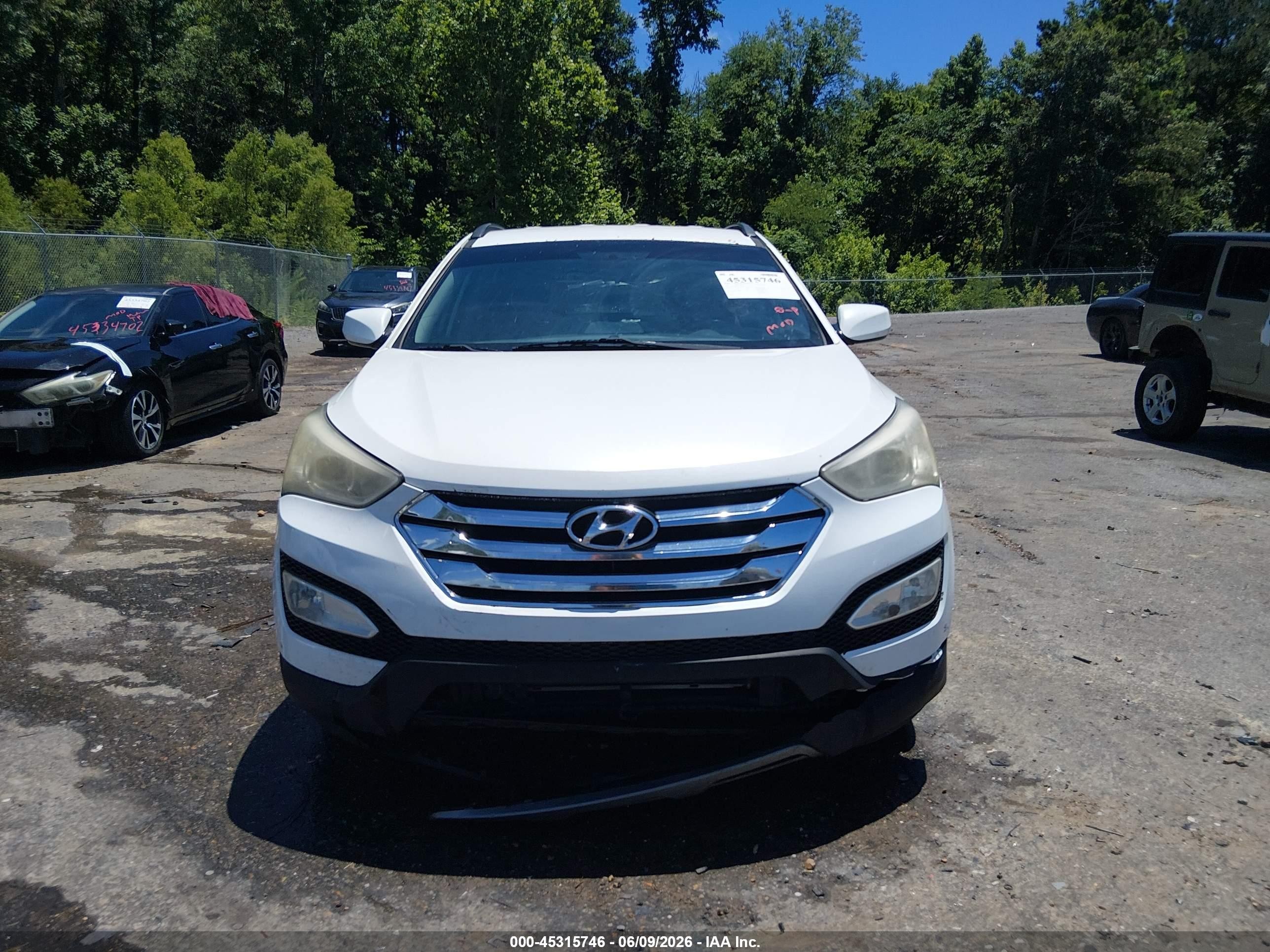 2013 Hyundai Santa Fe Sport White vin: 5XYZU3LB3DG042608