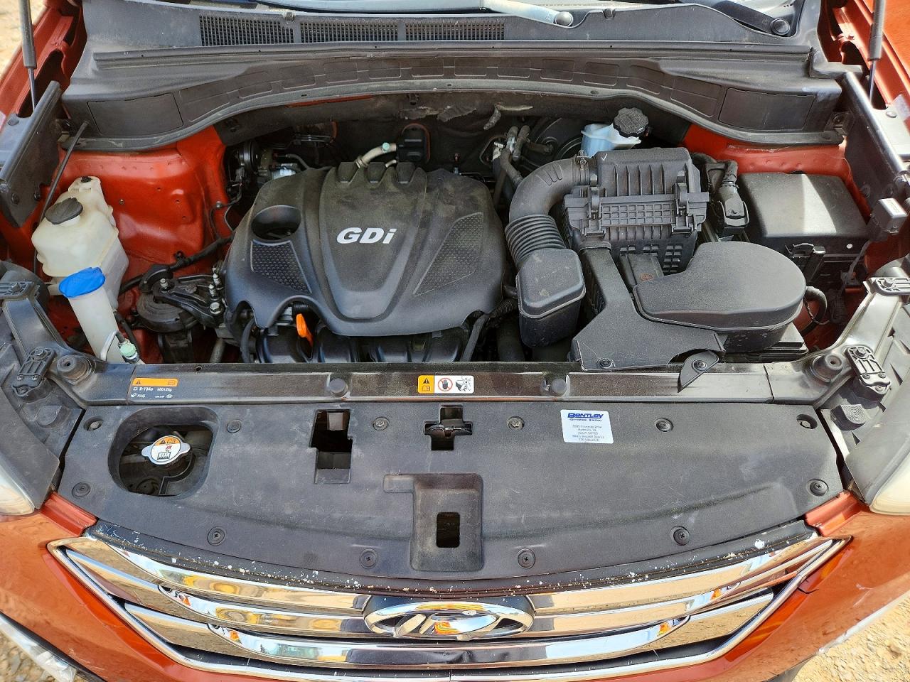 2013 Hyundai Santa Fe Sport 2.4l Оранжевый vin: 5XYZU3LB3DG058887