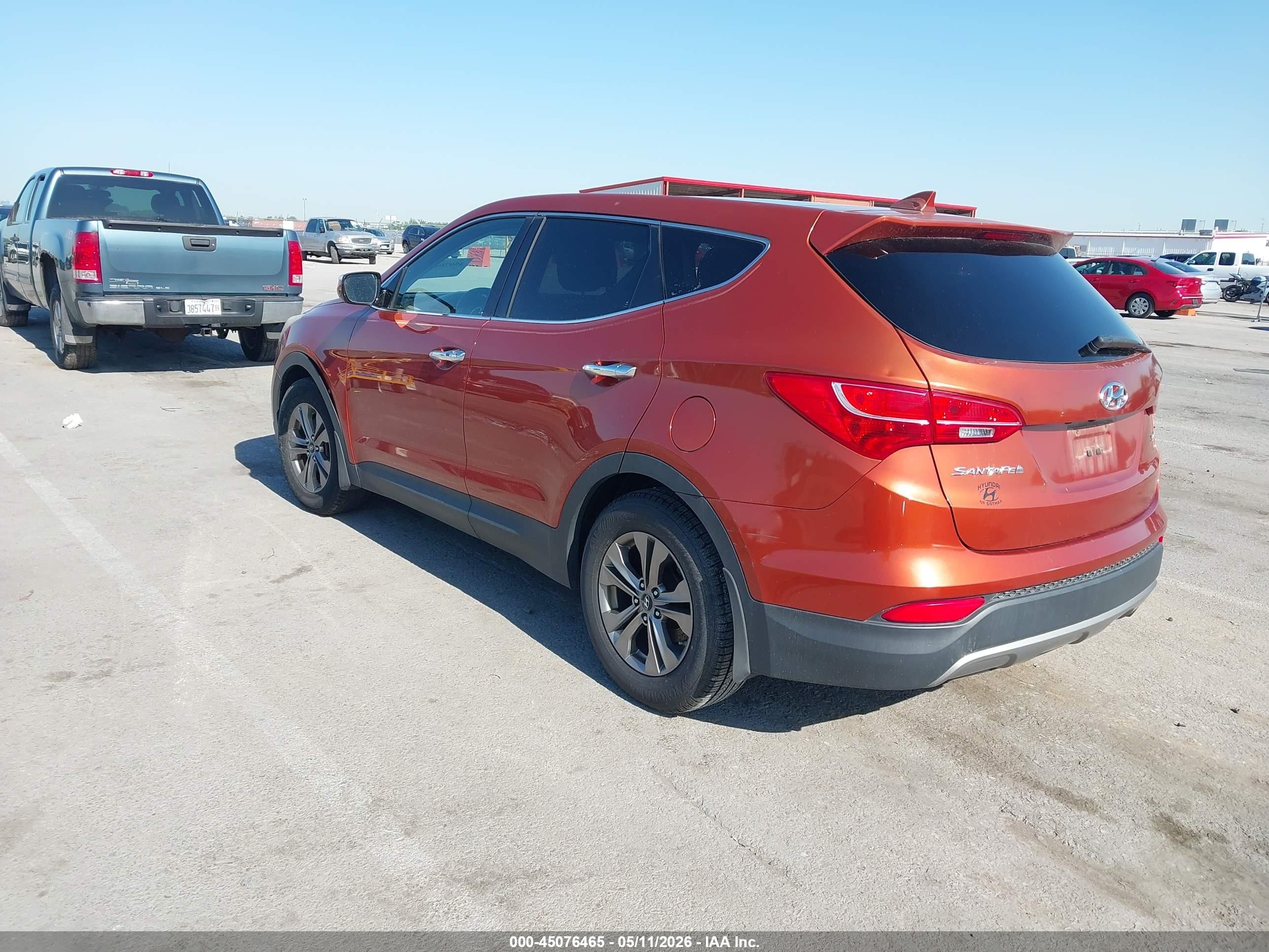 2013 Hyundai Santa Fe Sport Orange vin: 5XYZU3LB3DG088083