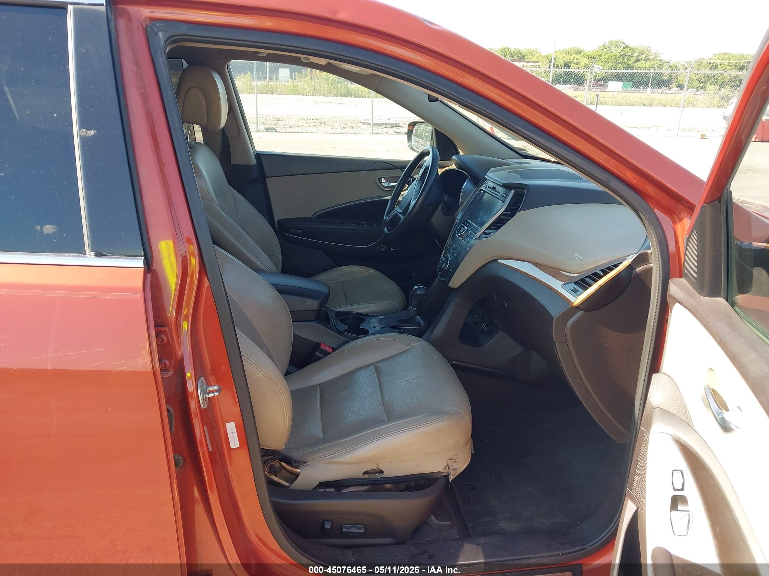 2013 Hyundai Santa Fe Sport Orange vin: 5XYZU3LB3DG088083