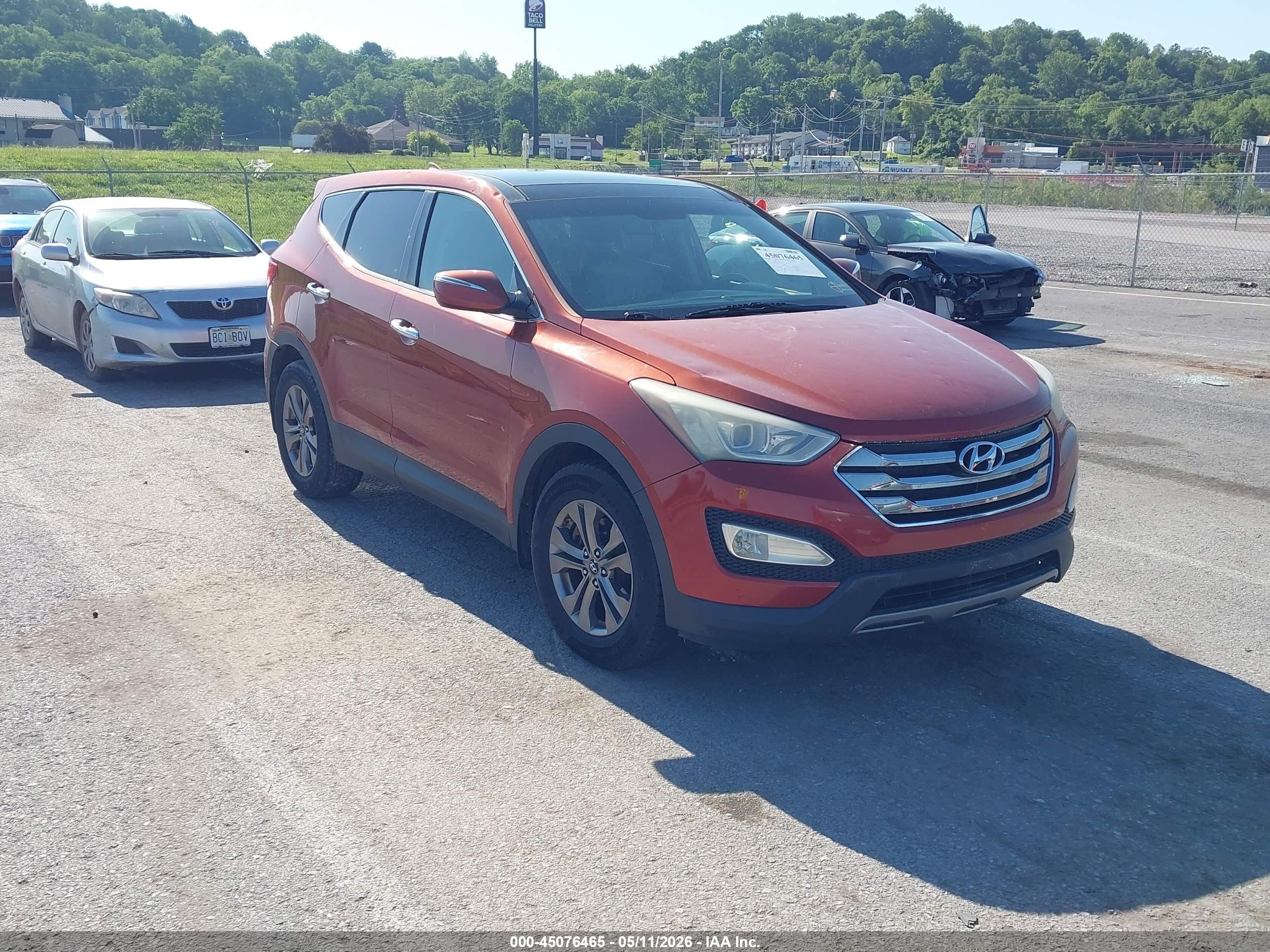 2013 Hyundai Santa Fe Sport Orange vin: 5XYZU3LB3DG088083