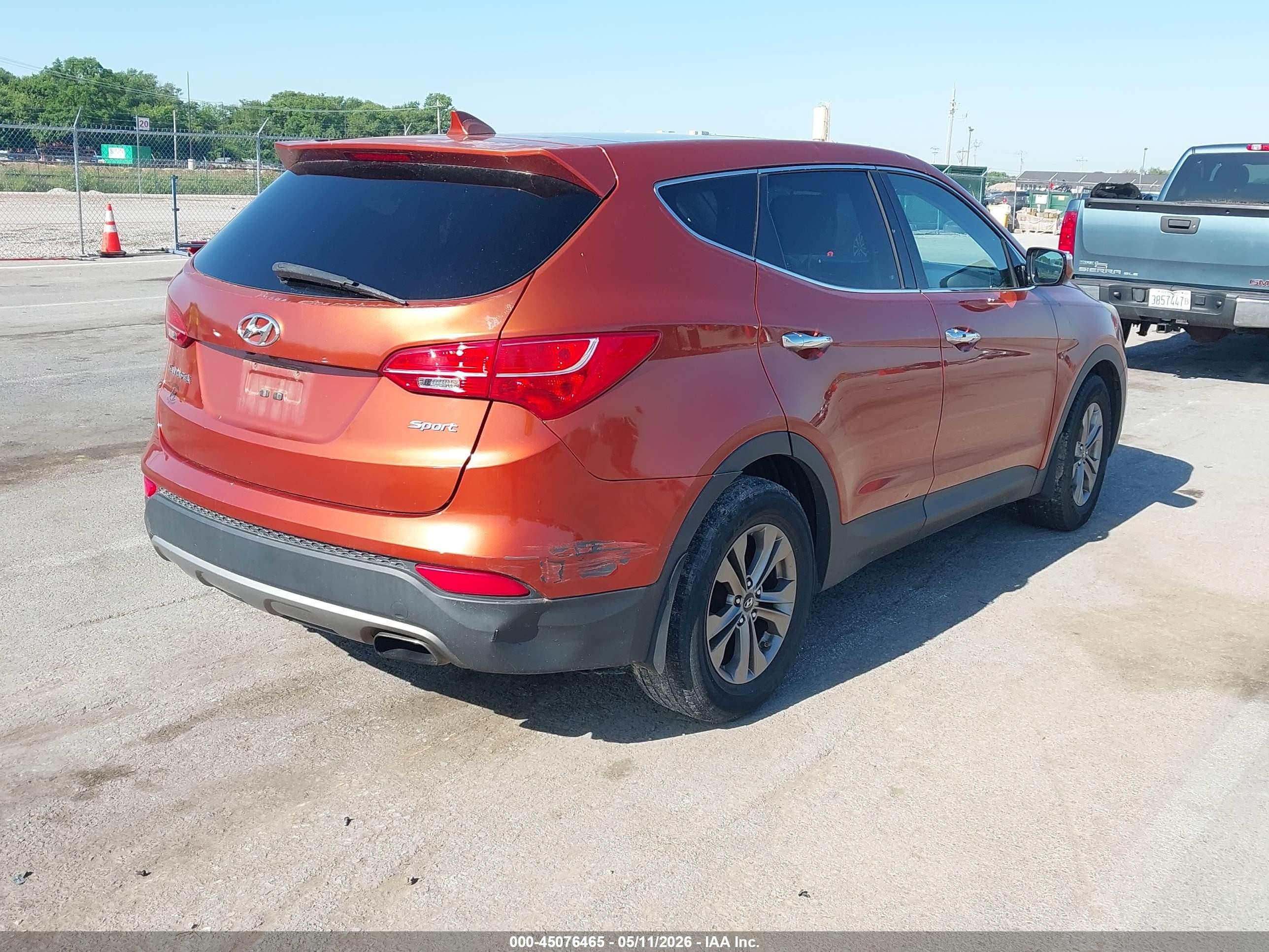 2013 Hyundai Santa Fe Sport Orange vin: 5XYZU3LB3DG088083