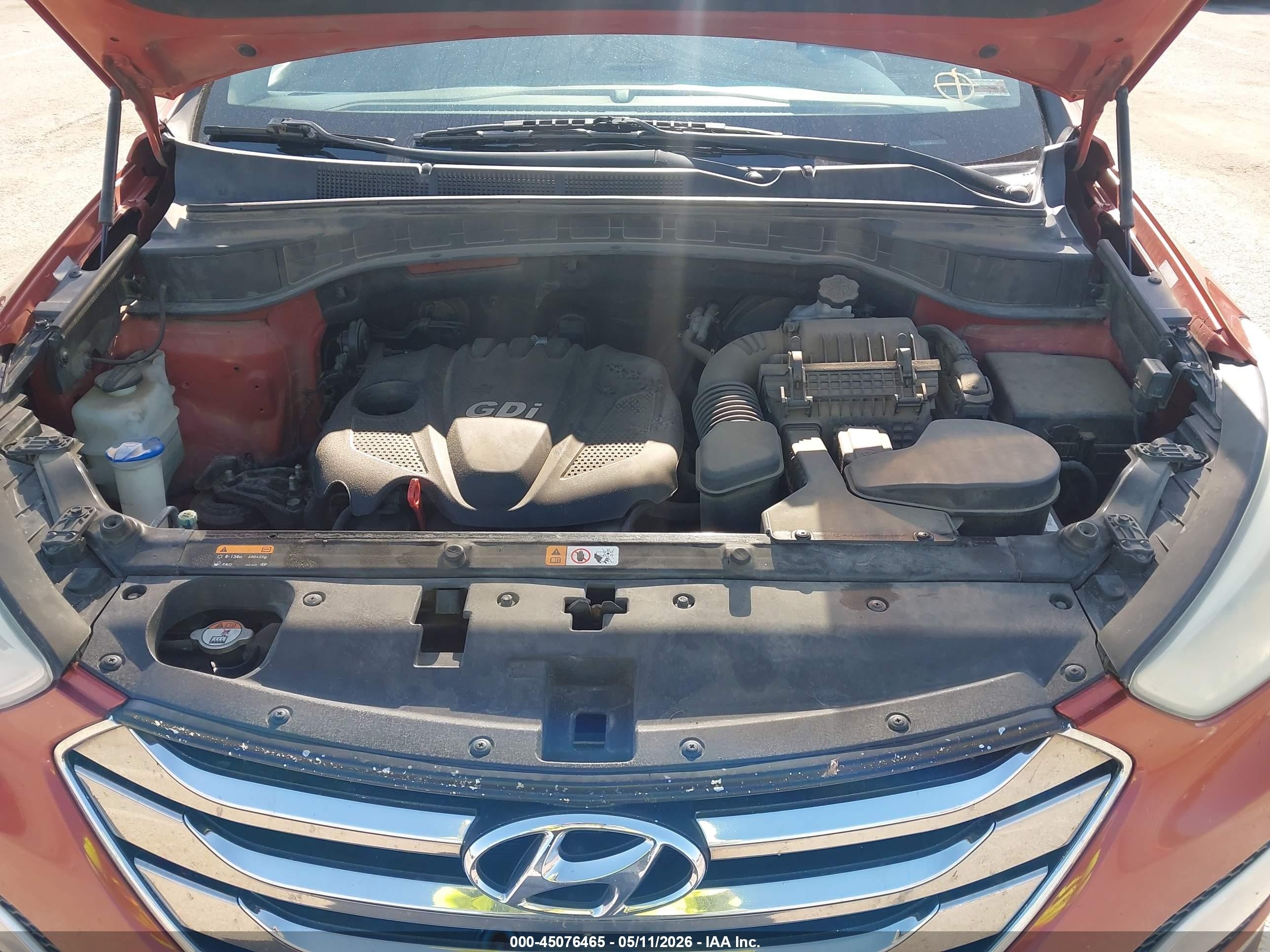 2013 Hyundai Santa Fe Sport Orange vin: 5XYZU3LB3DG088083