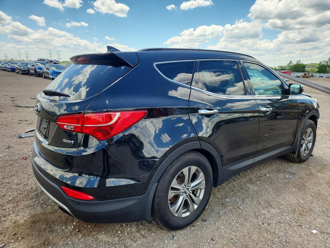 2014 Hyundai Santa Fe Sport 2.4l Black vin: 5XYZU3LB3EG136103