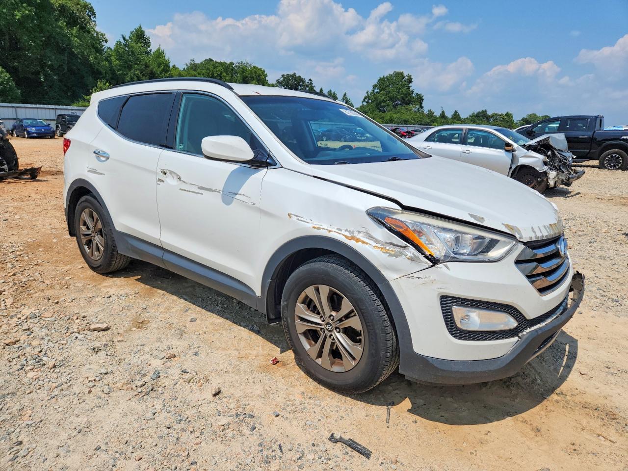 2014 Hyundai Santa Fe Sport 2.4l White vin: 5XYZU3LB3EG138689