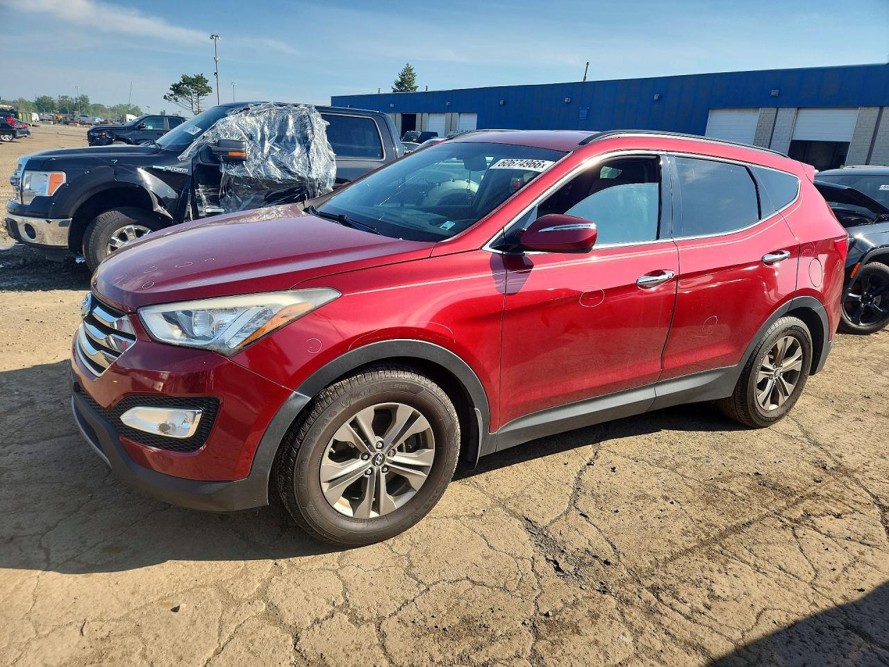2014 Hyundai Santa Fe Sport 2.4l Red vin: 5XYZU3LB3EG153340