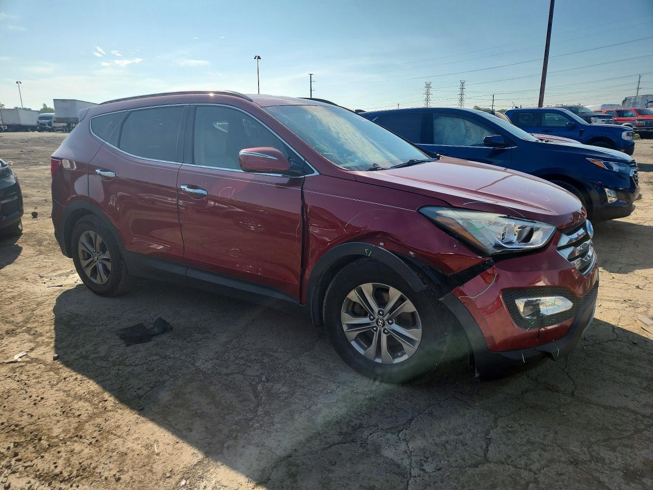 2014 Hyundai Santa Fe Sport 2.4l Red vin: 5XYZU3LB3EG153340