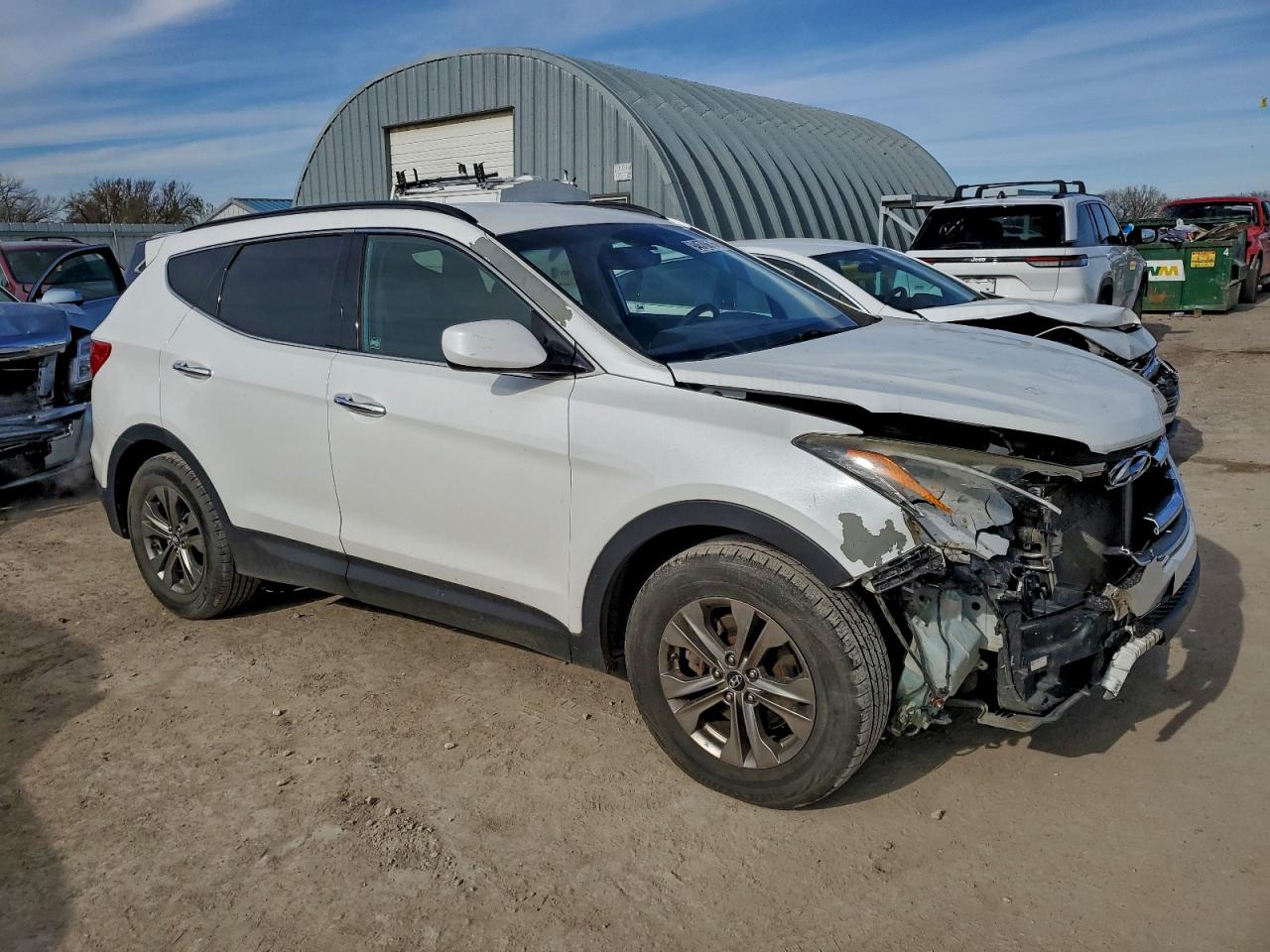 2014 Hyundai Santa Fe Sport 2.4l White vin: 5XYZU3LB3EG167657