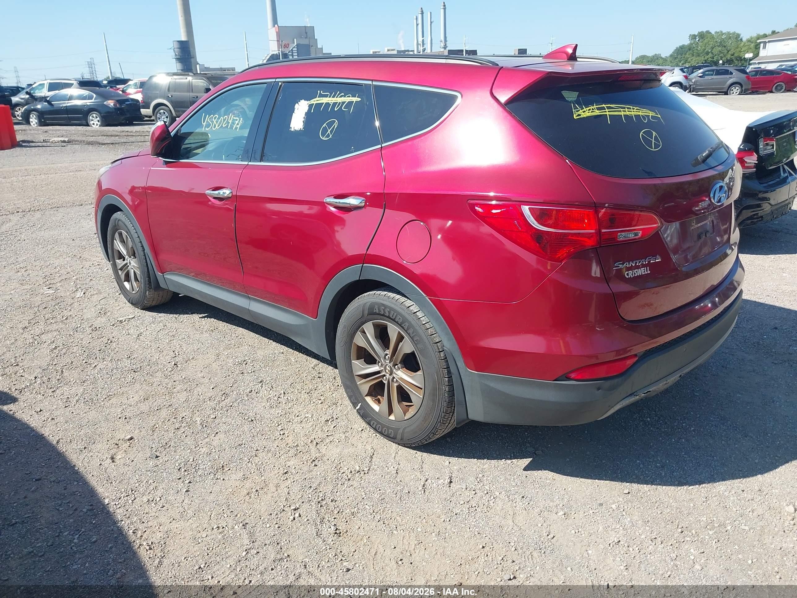 2014 Hyundai Santa Fe Sport 2.4l Красный vin: 5XYZU3LB3EG174821