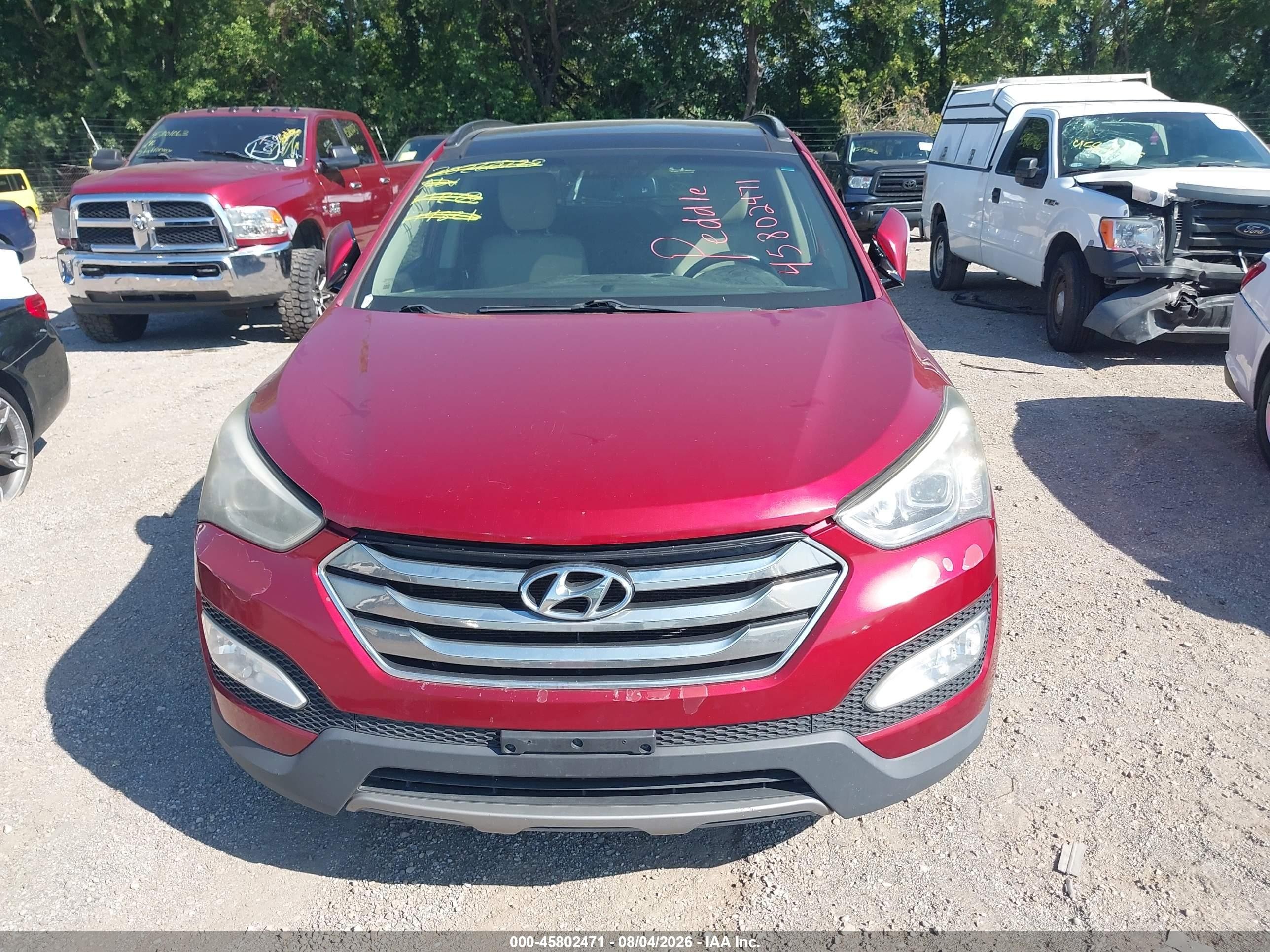 2014 Hyundai Santa Fe Sport 2.4l Красный vin: 5XYZU3LB3EG174821