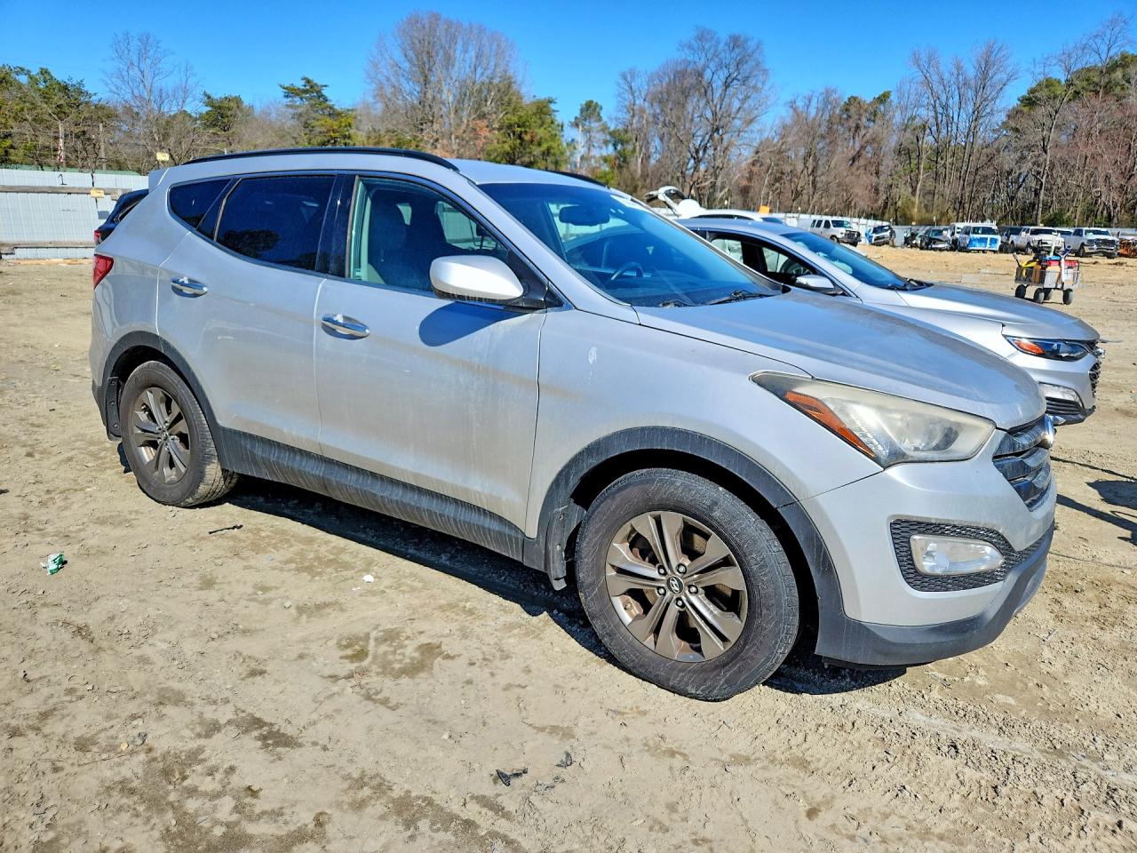 2014 Hyundai Santa Fe Sport 2.4l Silver vin: 5XYZU3LB3EG181302
