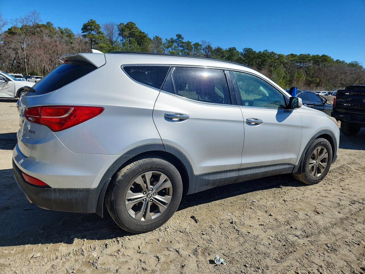 2014 Hyundai Santa Fe Sport 2.4l Silver vin: 5XYZU3LB3EG181302
