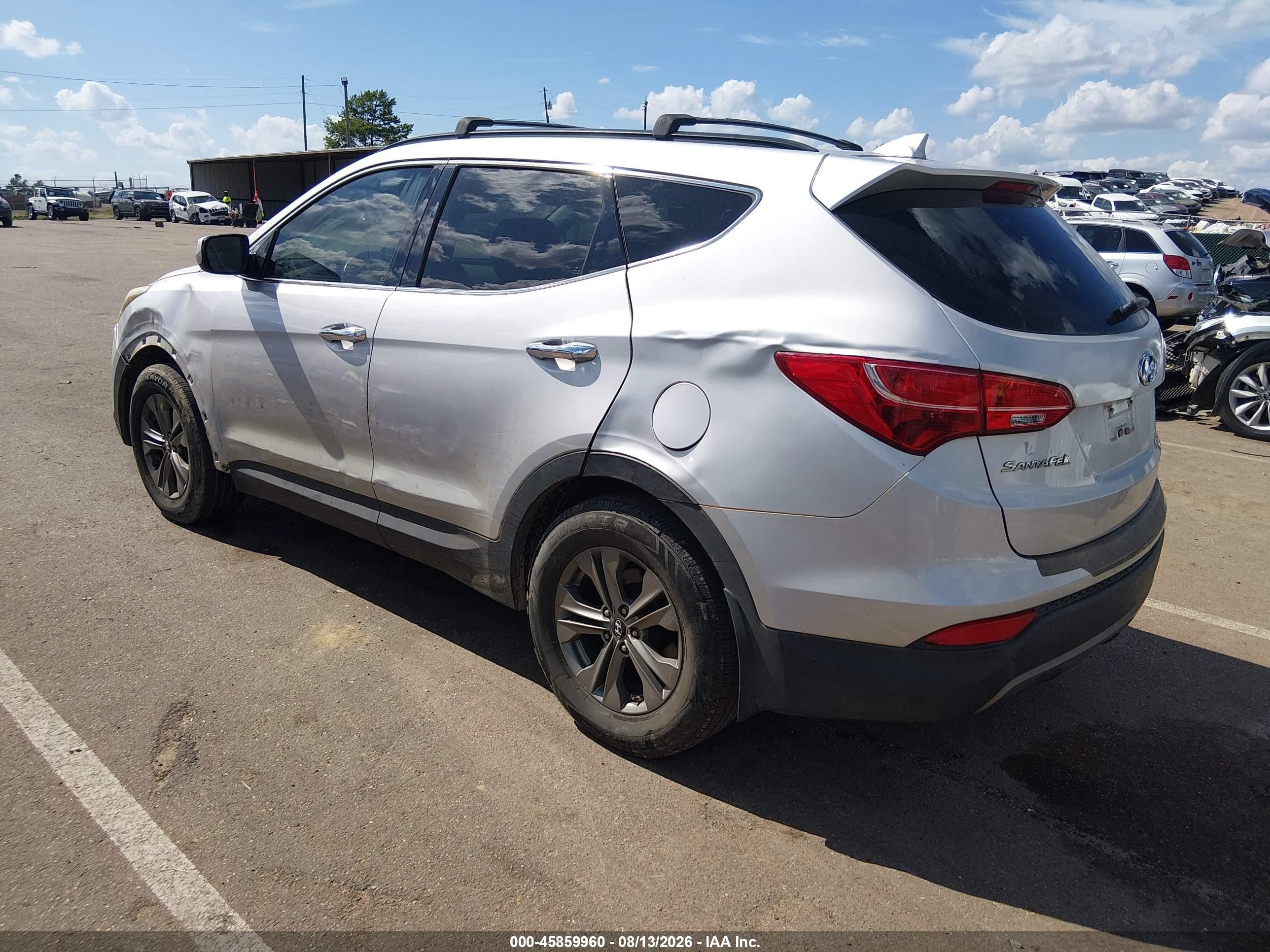 2014 Hyundai Santa Fe Sport 2.4l Silver vin: 5XYZU3LB3EG212998