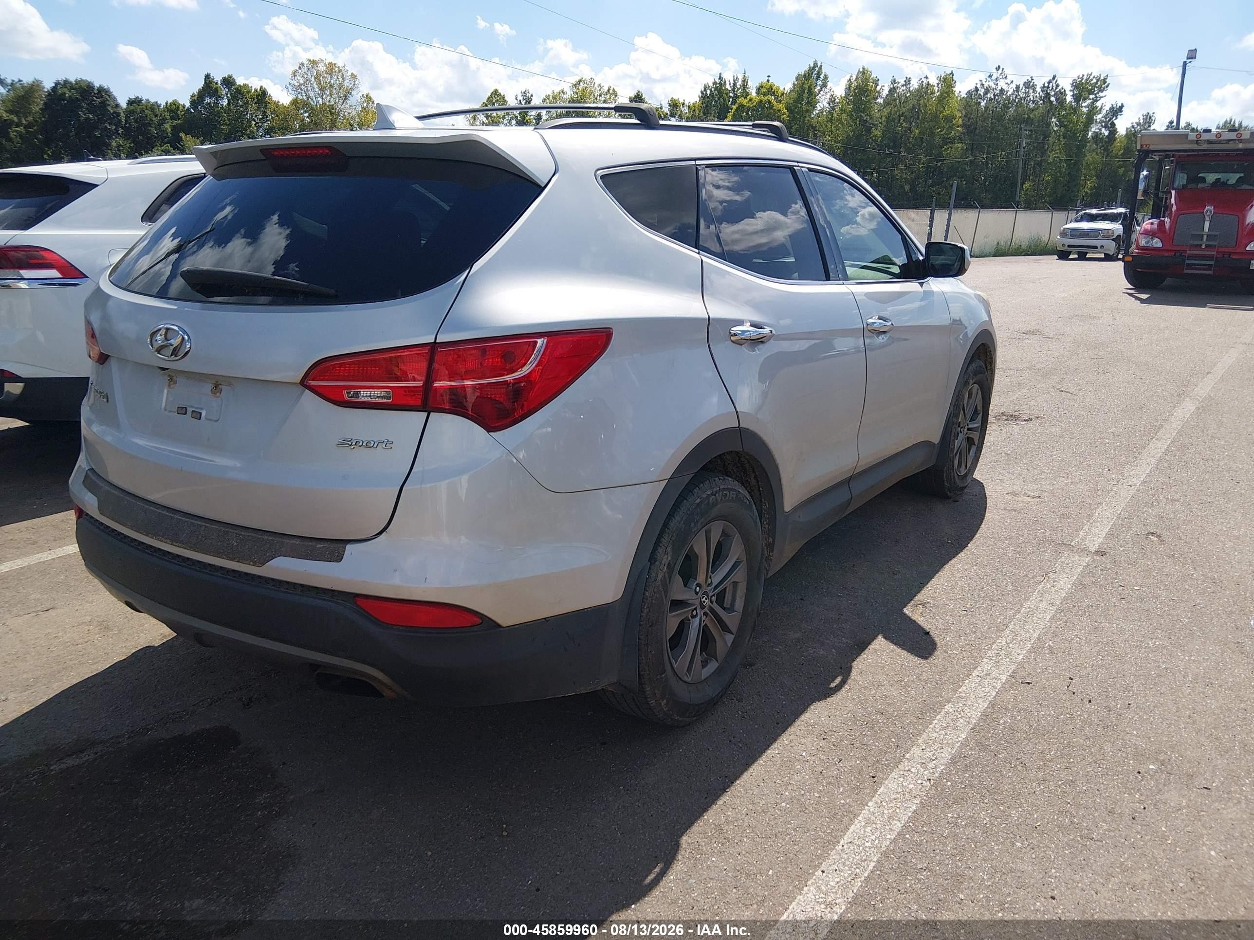 2014 Hyundai Santa Fe Sport 2.4l Silver vin: 5XYZU3LB3EG212998