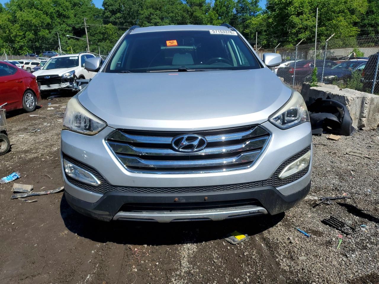 2014 Hyundai Santa Fe Sport 2.4l Silver vin: 5XYZU3LB3EG214167