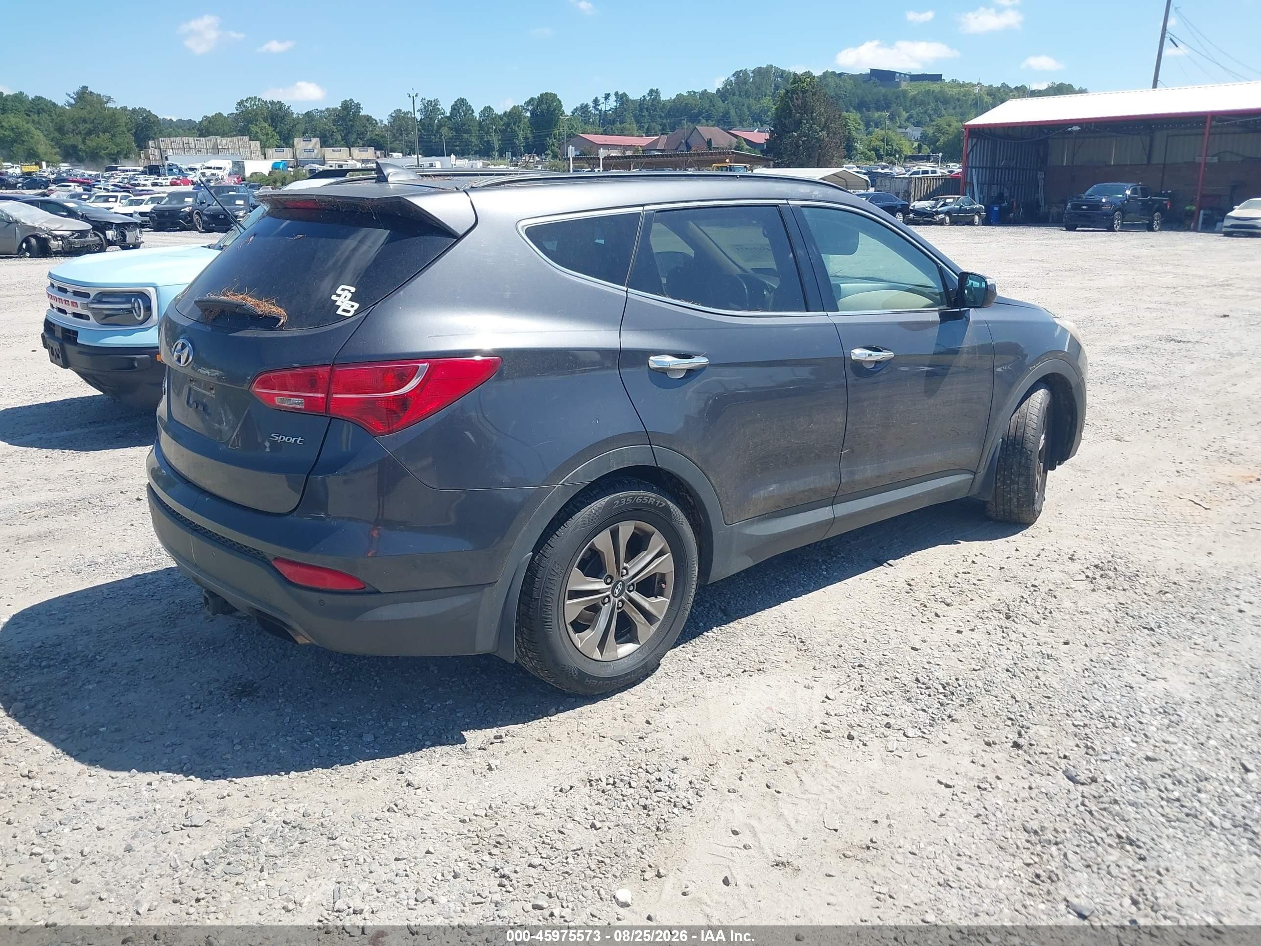 2015 Hyundai Santa Fe Sport 2.4l Gray vin: 5XYZU3LB3FG293115