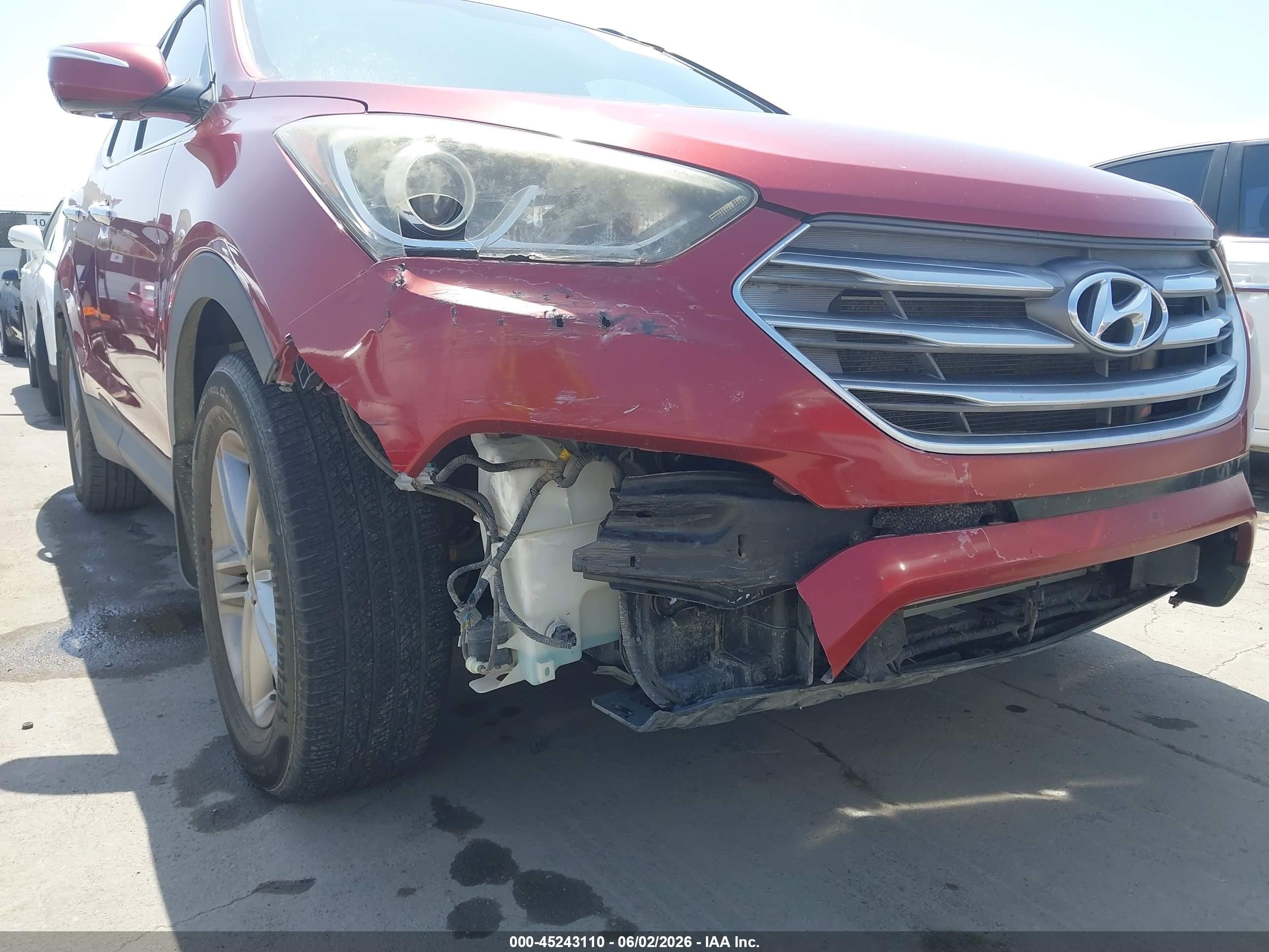 2018 Hyundai Santa Fe Sport 2.4l Red vin: 5XYZU3LB3JG556891