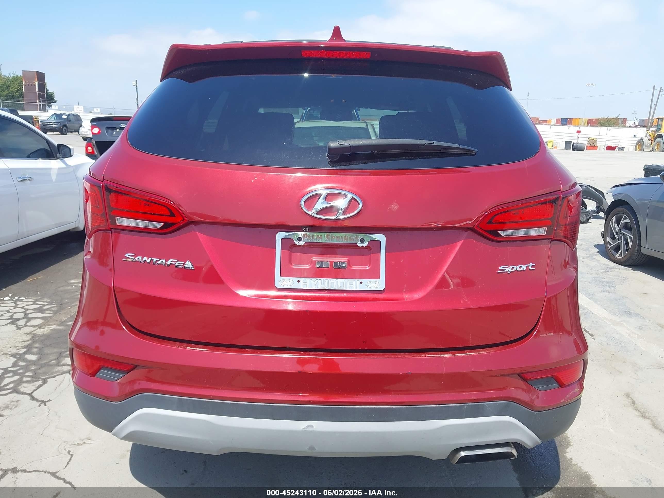 2018 Hyundai Santa Fe Sport 2.4l Red vin: 5XYZU3LB3JG556891