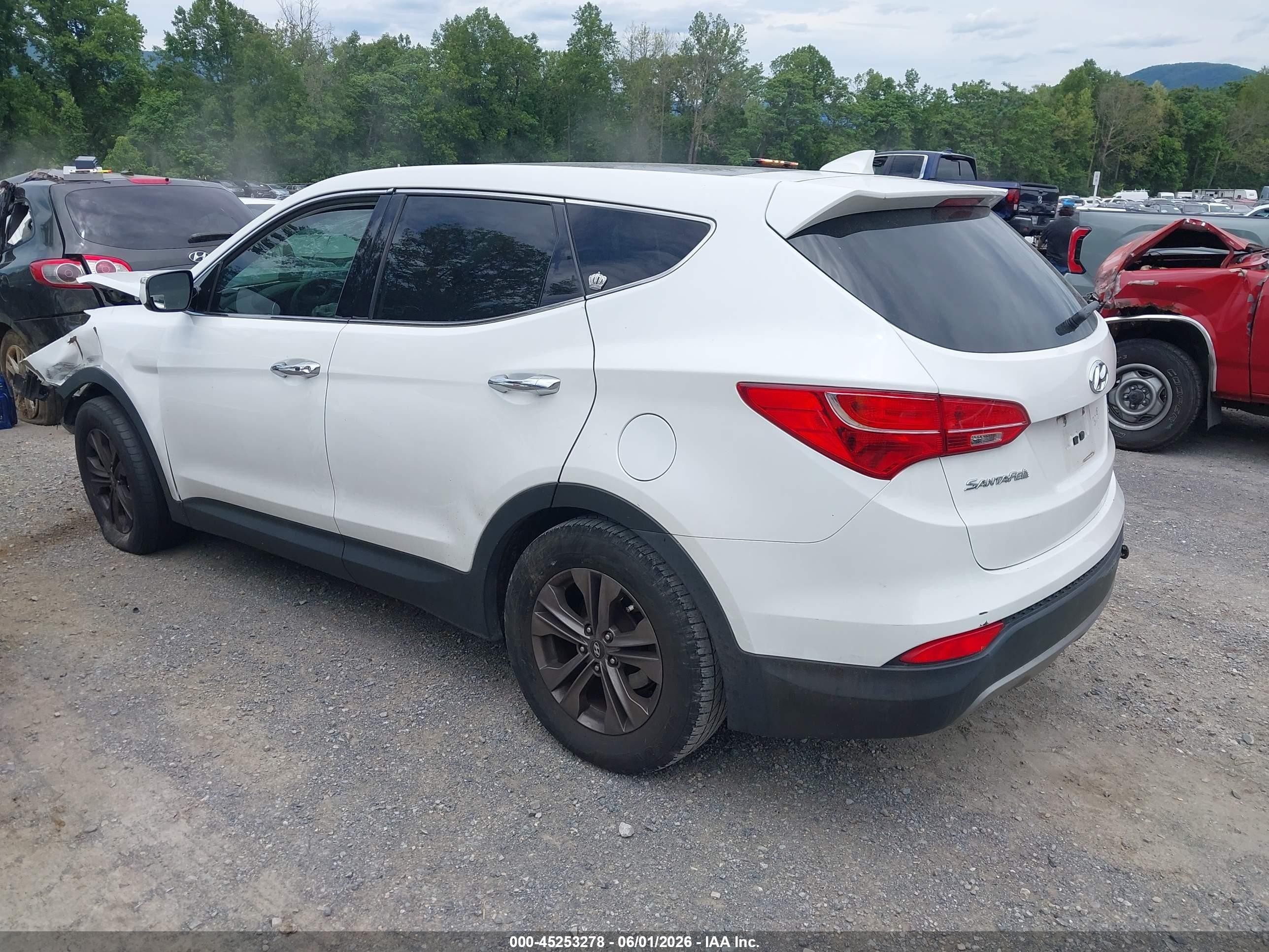 2013 Hyundai Santa Fe Sport Белый vin: 5XYZU3LB4DG007897