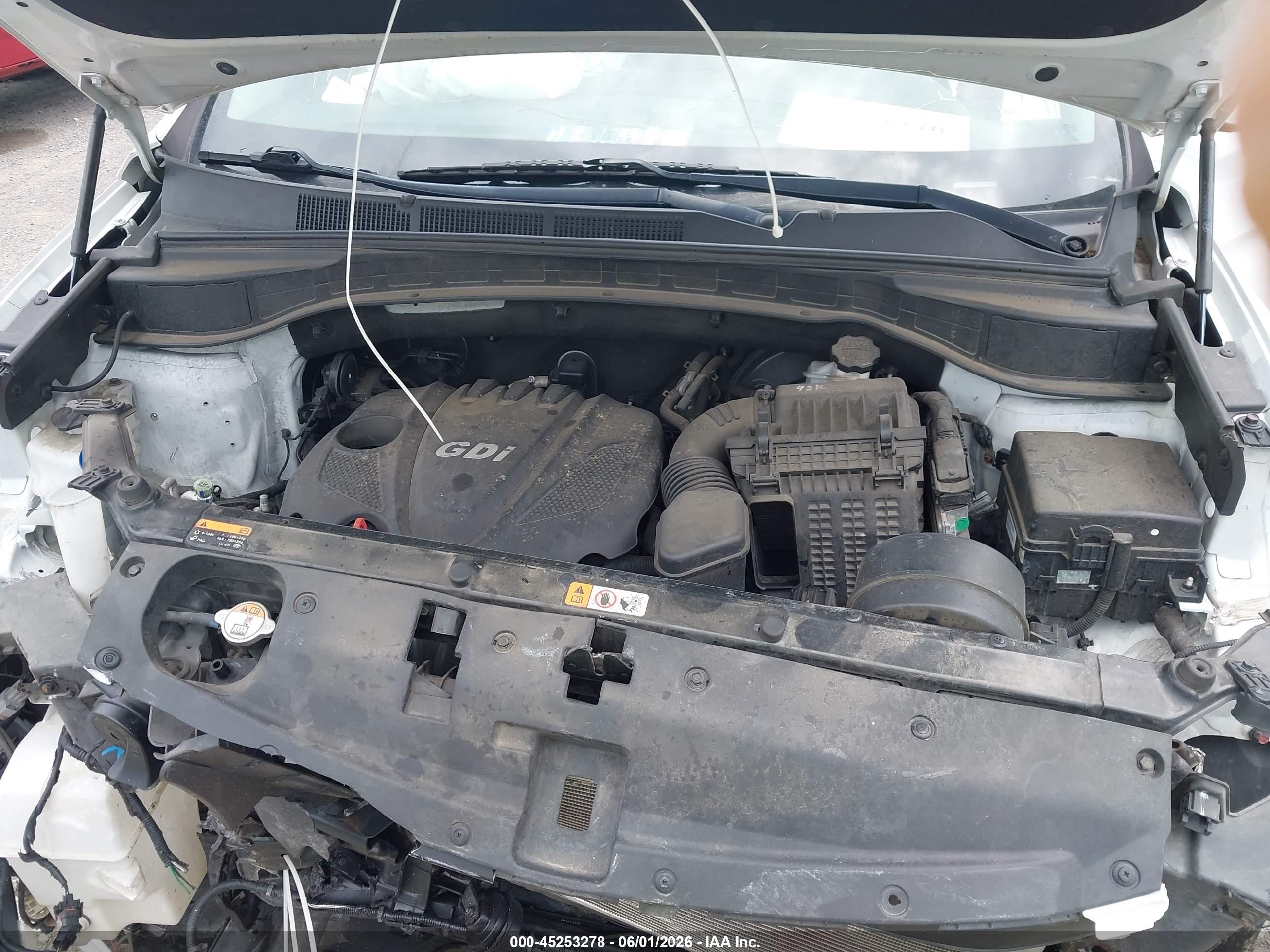 2013 Hyundai Santa Fe Sport Белый vin: 5XYZU3LB4DG007897