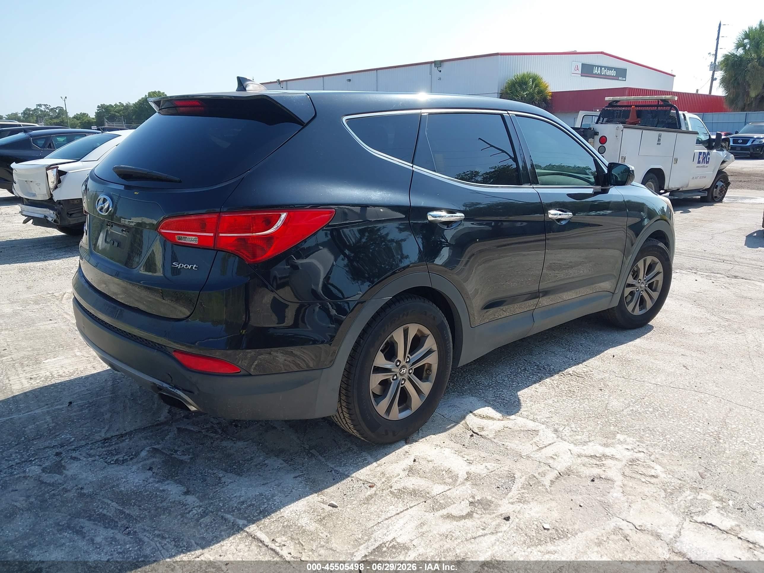 2013 Hyundai Santa Fe Sport Black vin: 5XYZU3LB4DG070224