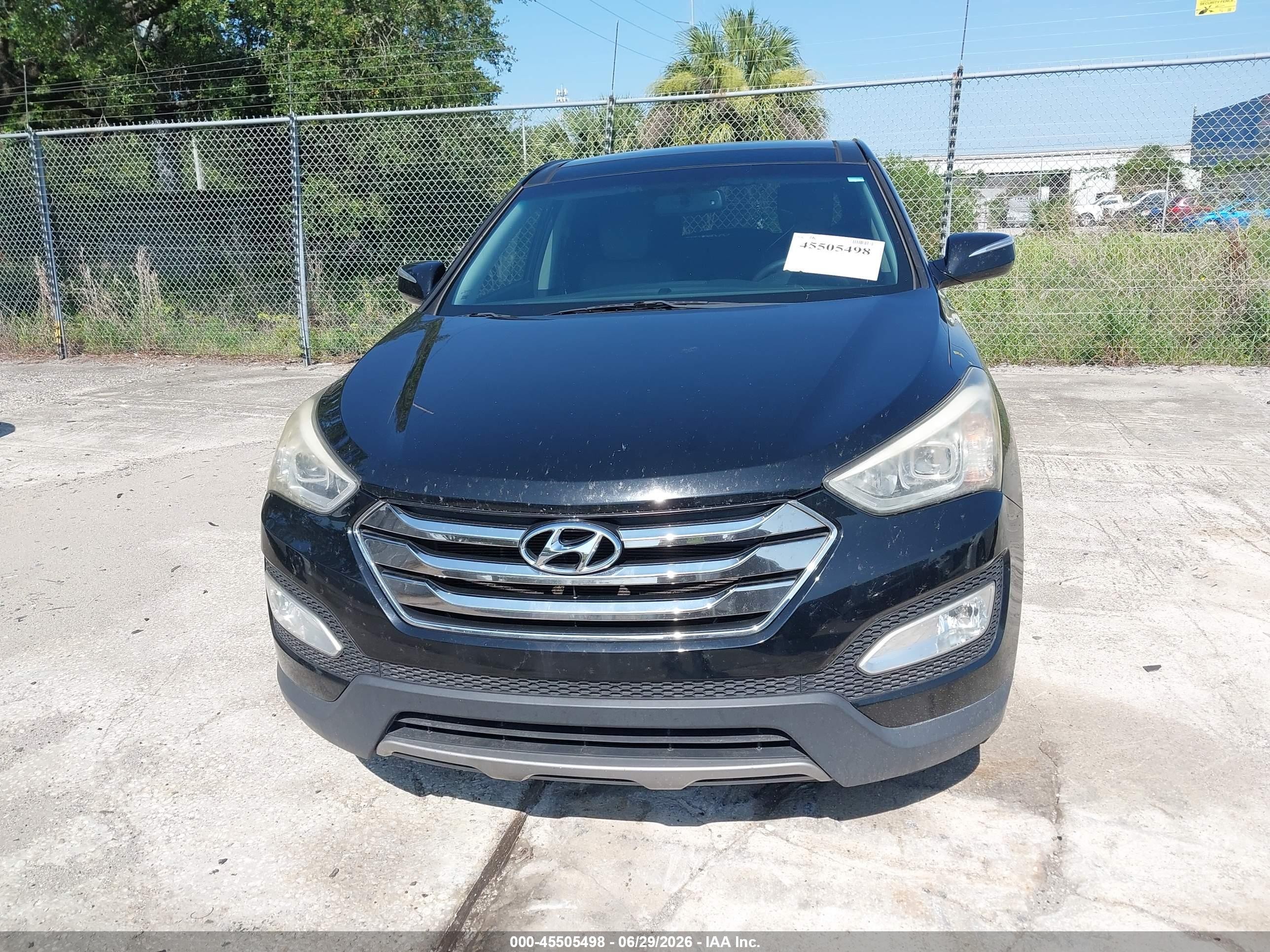 2013 Hyundai Santa Fe Sport Black vin: 5XYZU3LB4DG070224