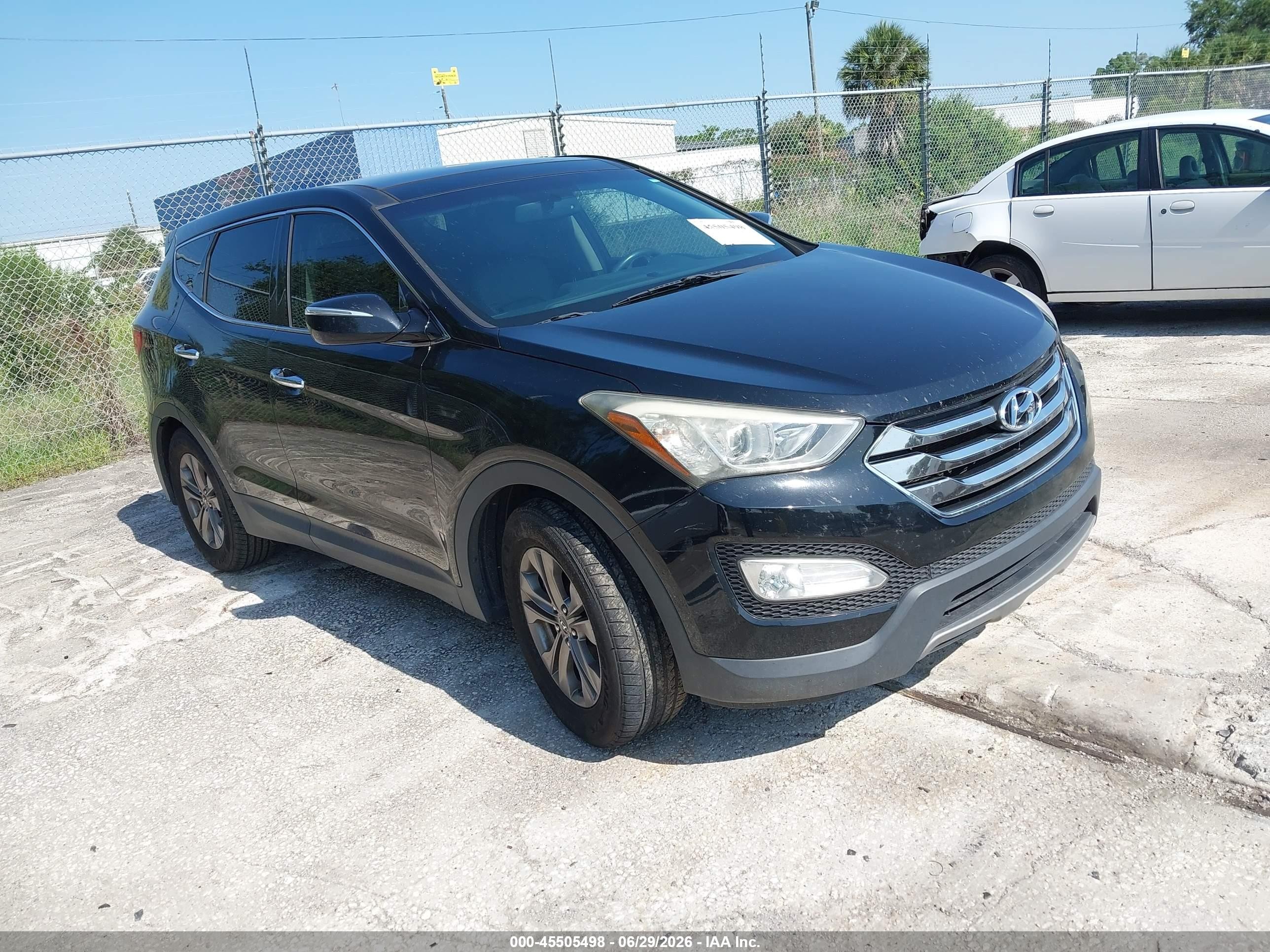 2013 Hyundai Santa Fe Sport Black vin: 5XYZU3LB4DG070224