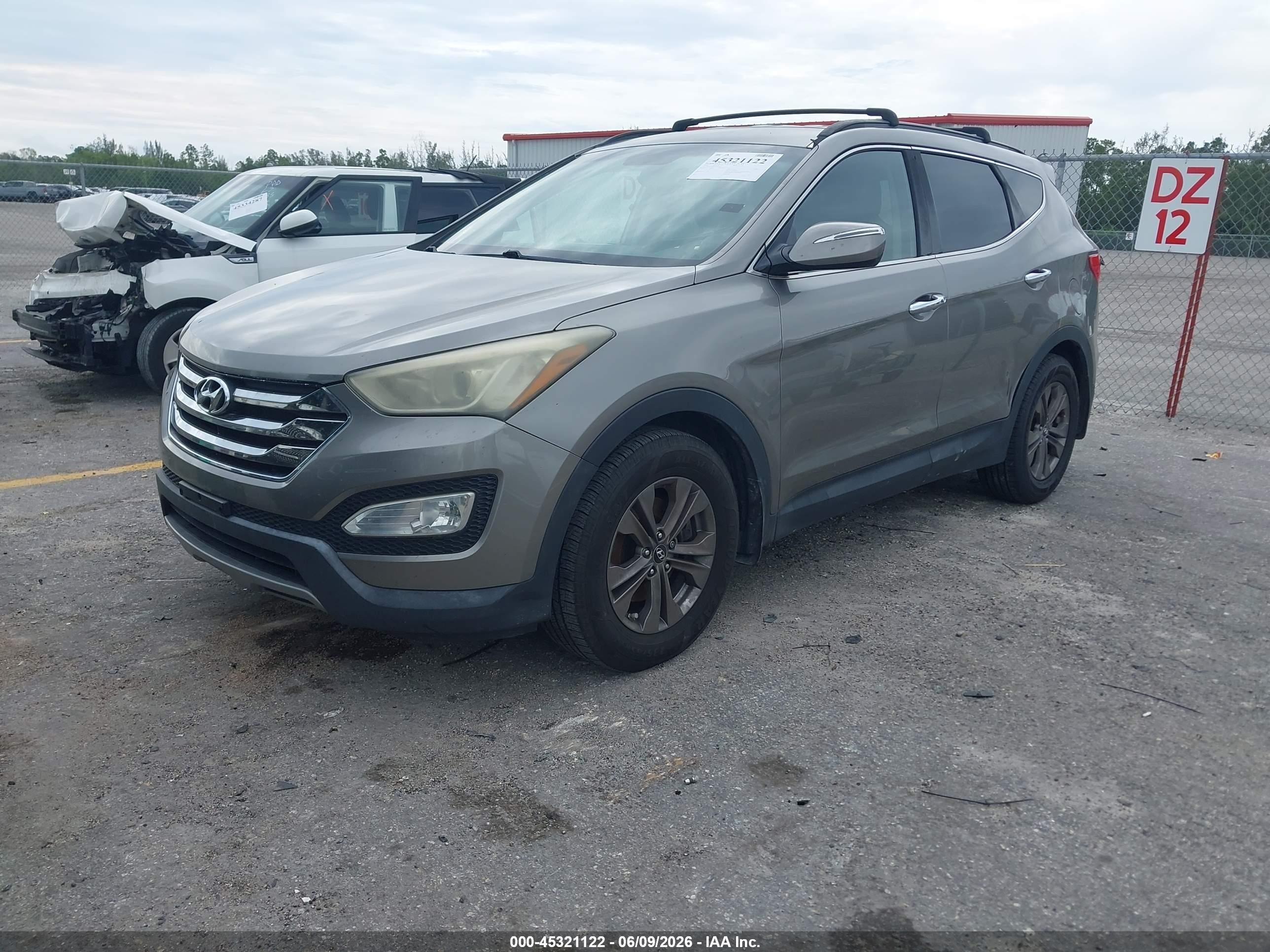 2013 Hyundai Santa Fe Sport Серый vin: 5XYZU3LB4DG096015