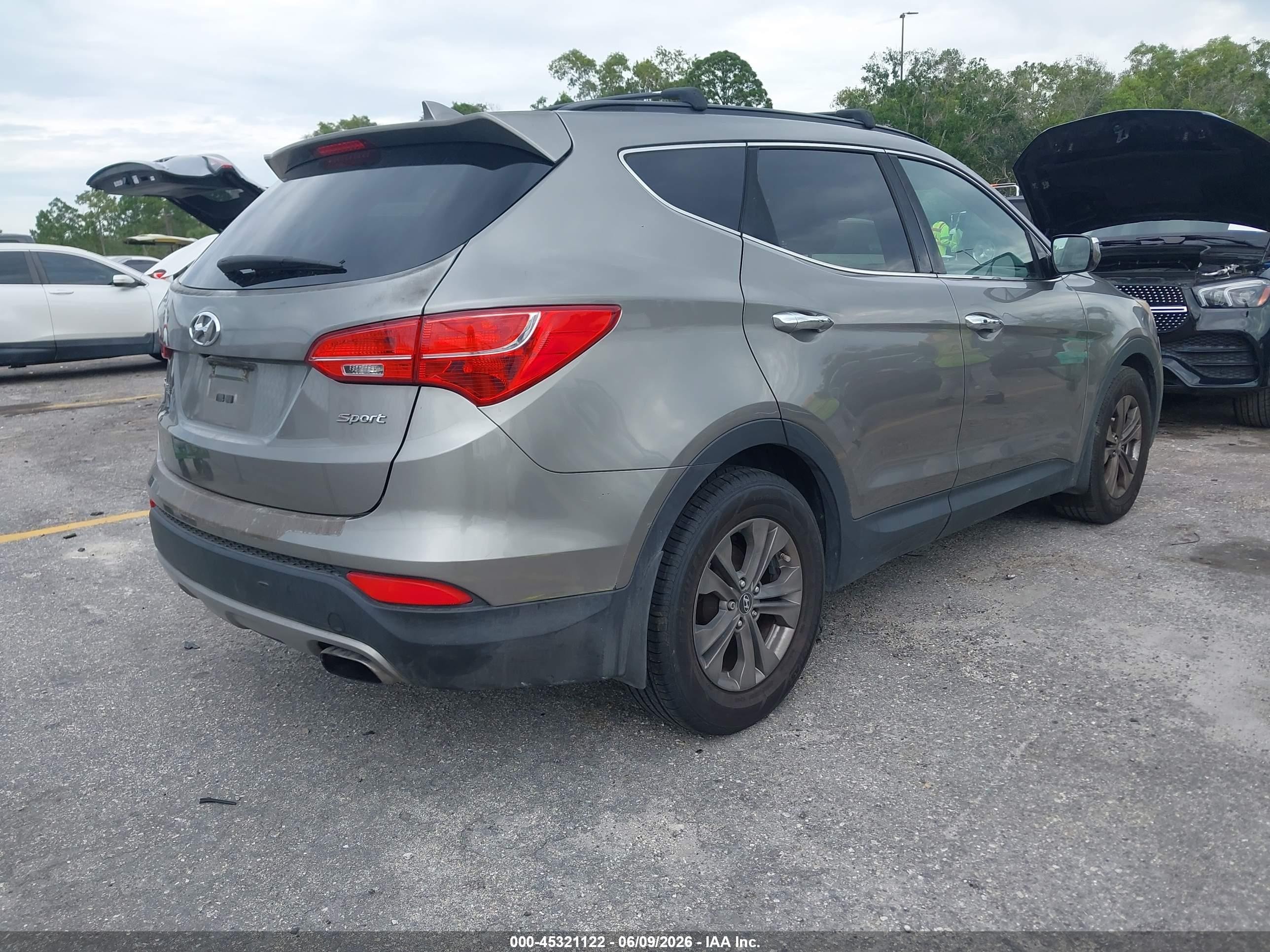 2013 Hyundai Santa Fe Sport Серый vin: 5XYZU3LB4DG096015