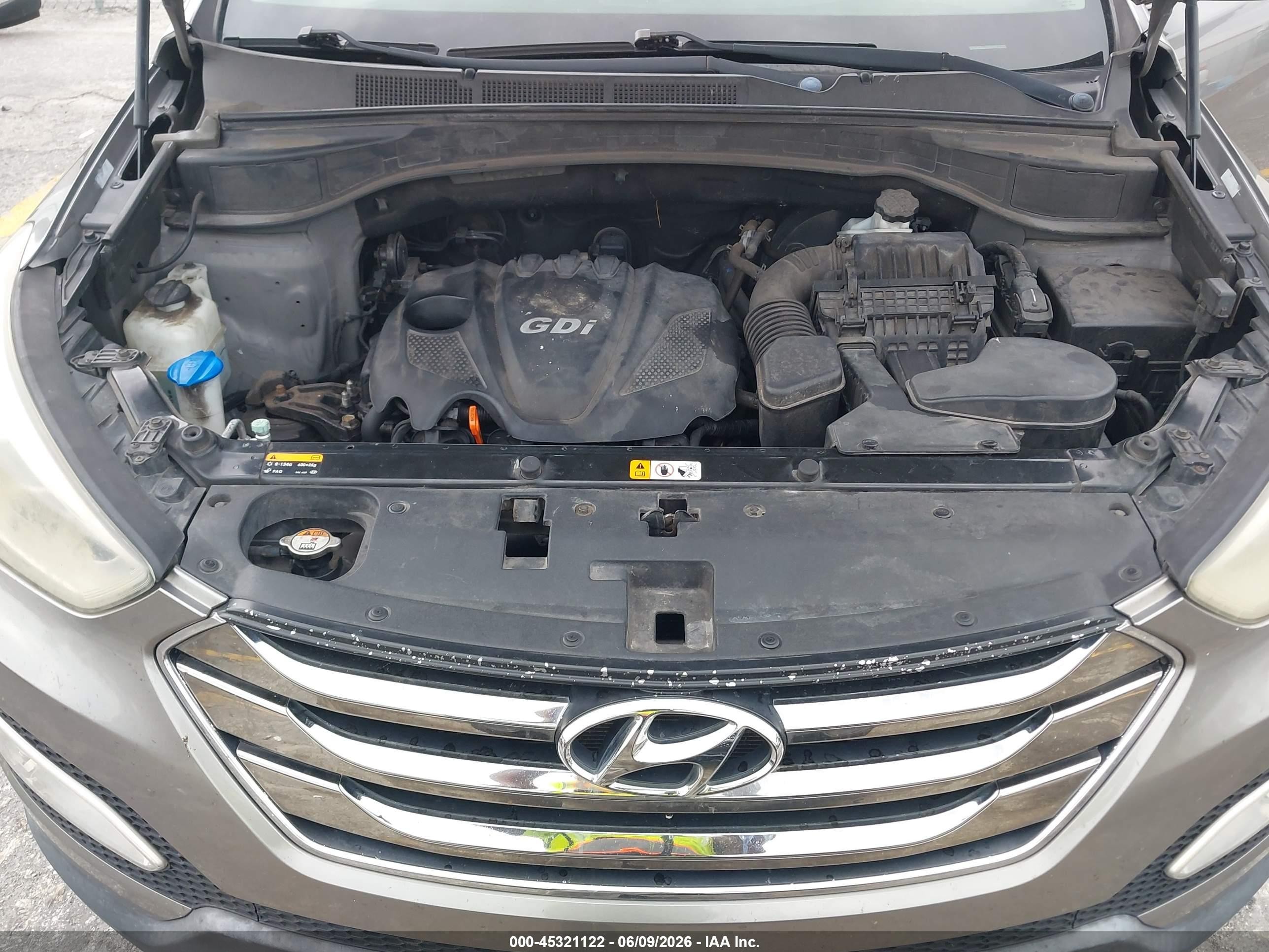 2013 Hyundai Santa Fe Sport Серый vin: 5XYZU3LB4DG096015