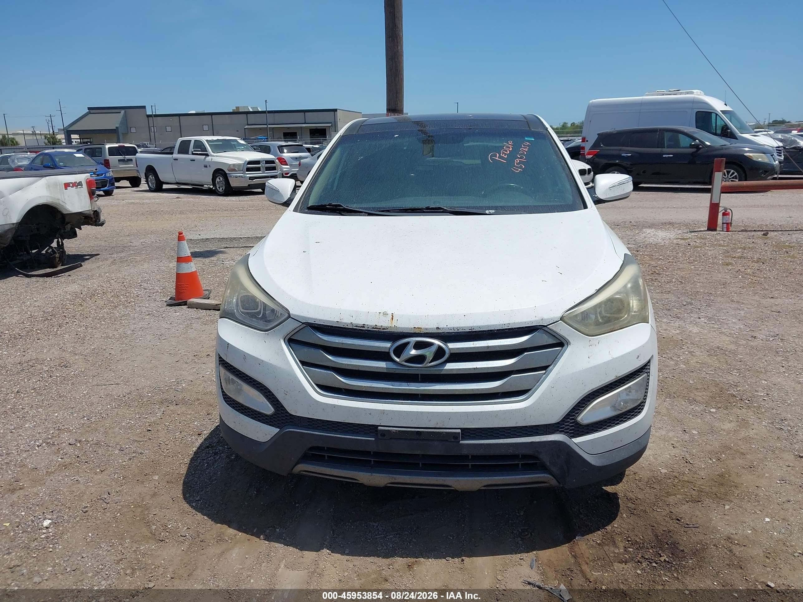 2013 Hyundai Santa Fe Sport Белый vin: 5XYZU3LB4DG107045