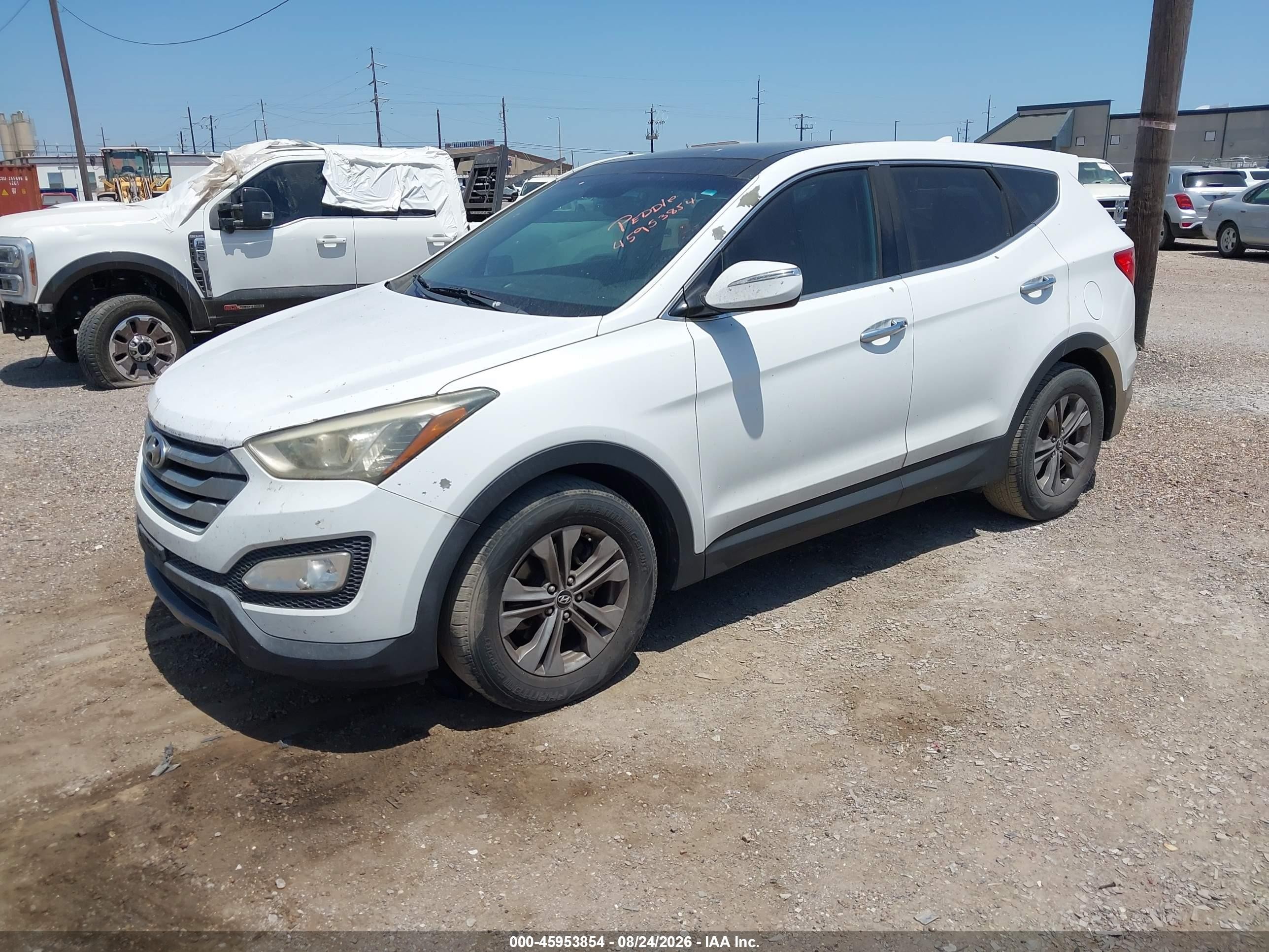 2013 Hyundai Santa Fe Sport Белый vin: 5XYZU3LB4DG107045