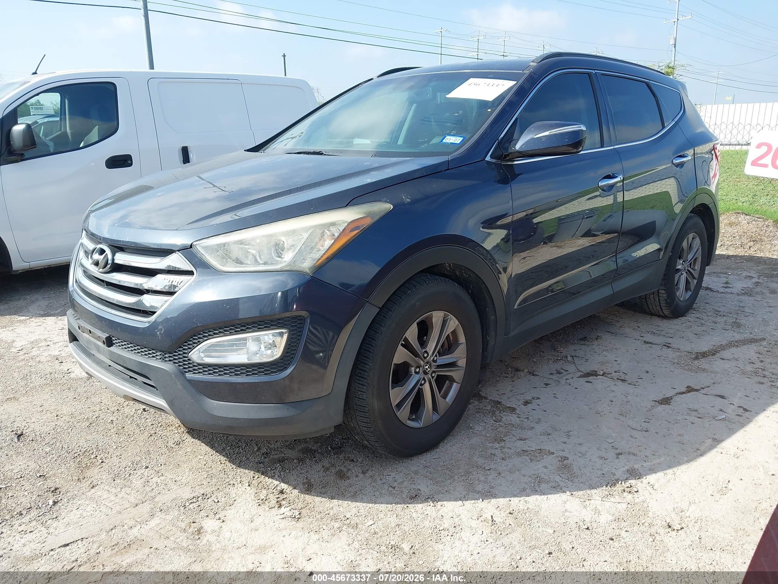 2013 Hyundai Santa Fe Sport Blue vin: 5XYZU3LB4DG108230