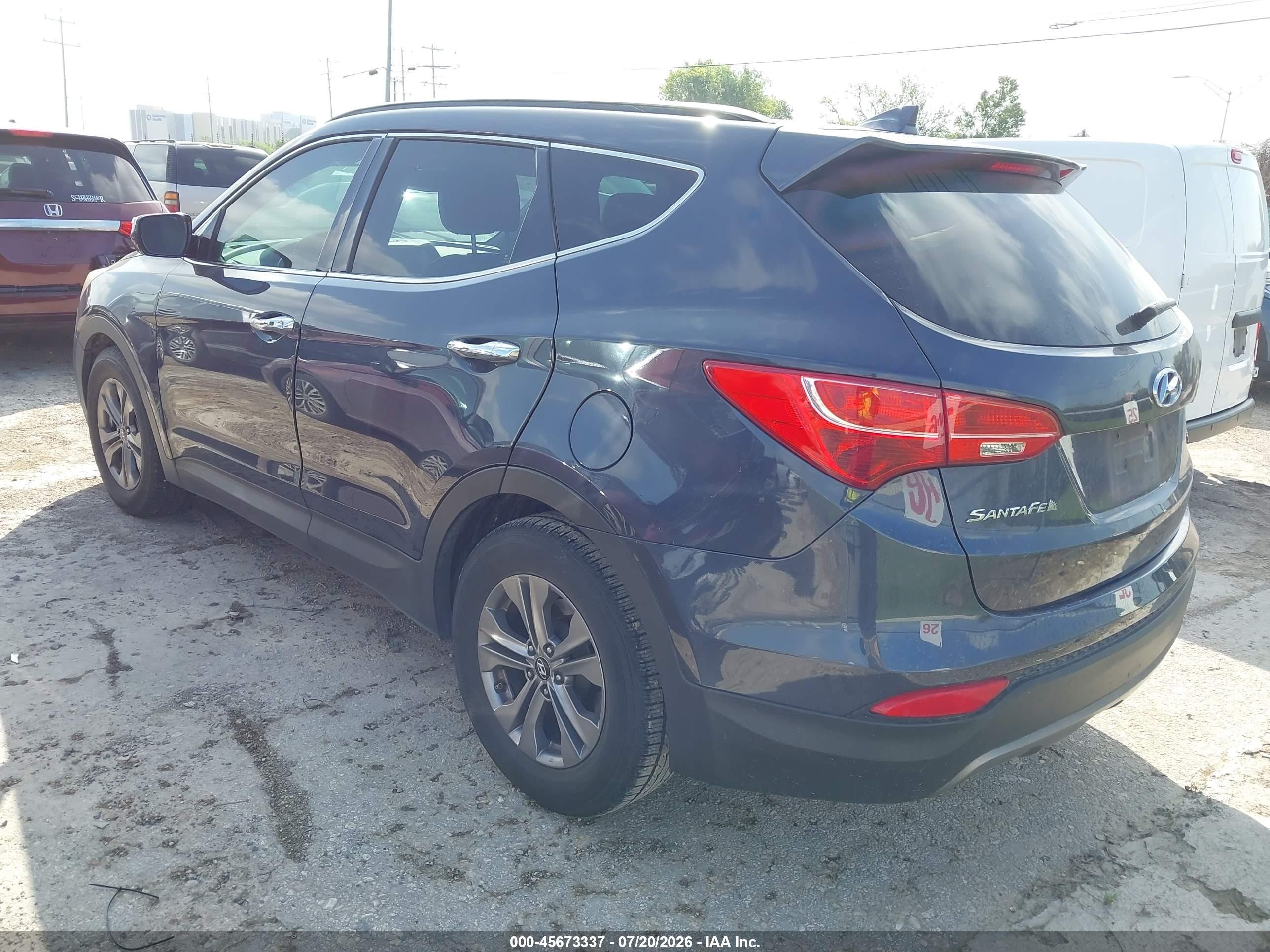 2013 Hyundai Santa Fe Sport Blue vin: 5XYZU3LB4DG108230