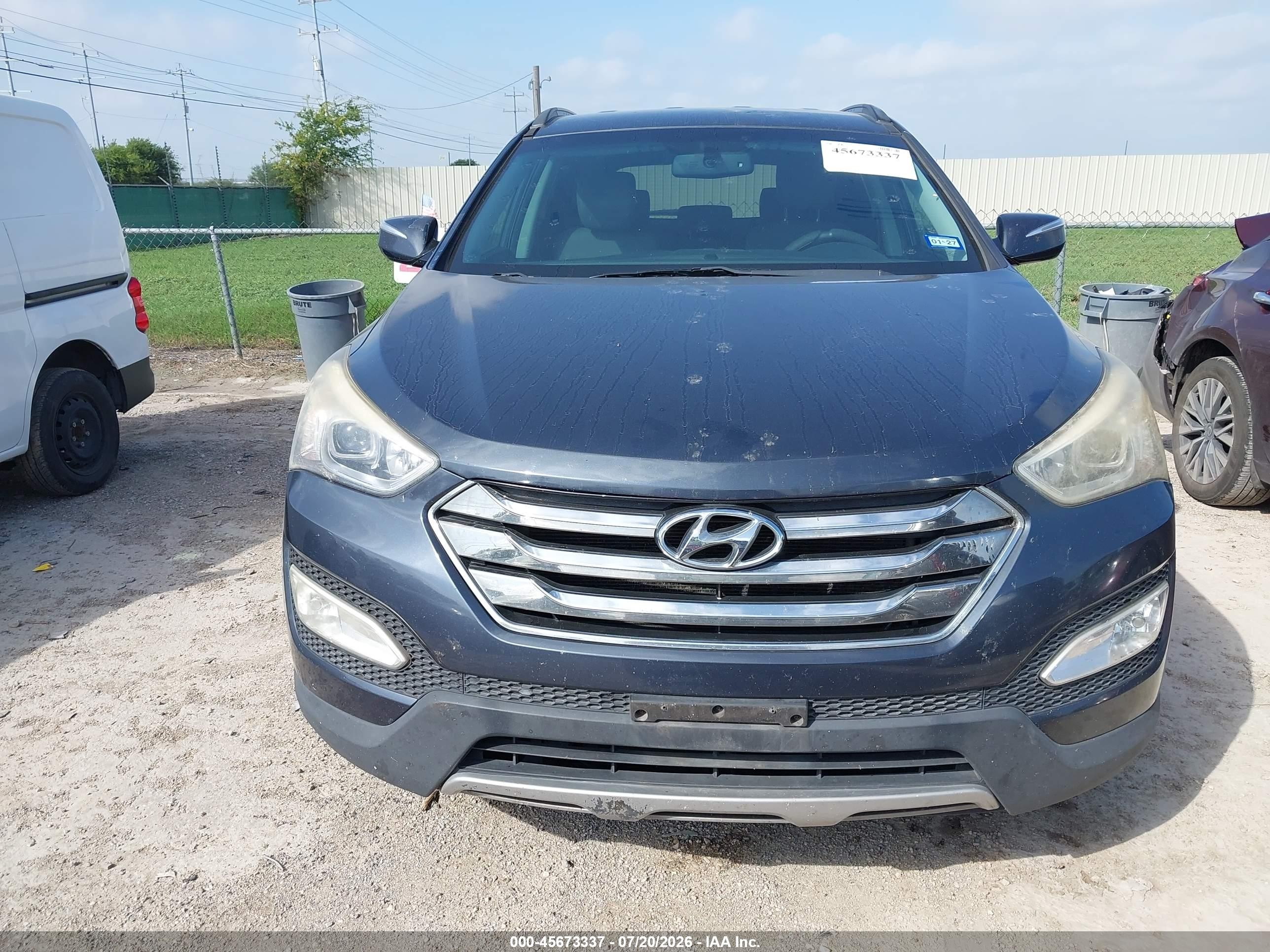 2013 Hyundai Santa Fe Sport Blue vin: 5XYZU3LB4DG108230