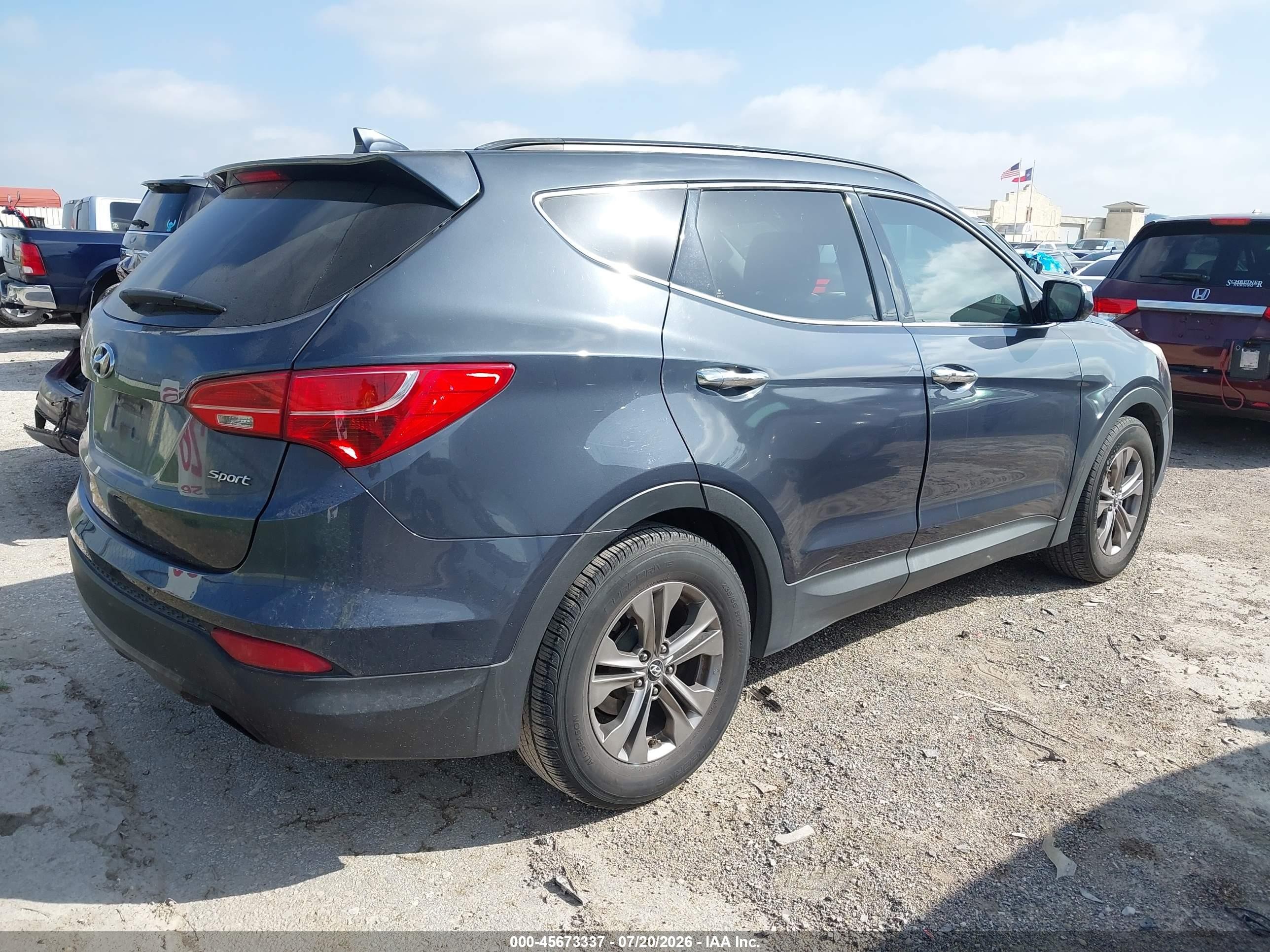 2013 Hyundai Santa Fe Sport Blue vin: 5XYZU3LB4DG108230