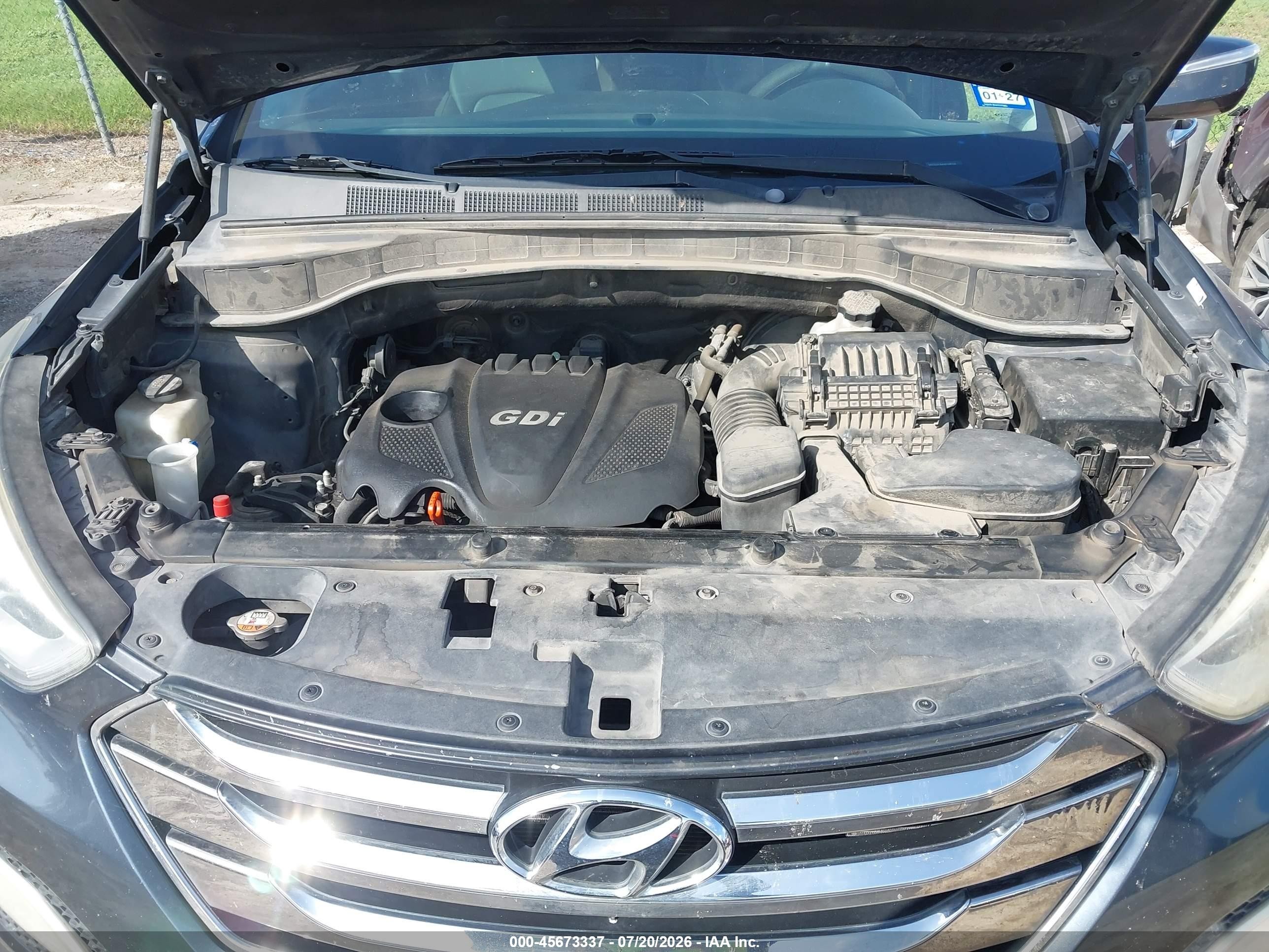 2013 Hyundai Santa Fe Sport Blue vin: 5XYZU3LB4DG108230