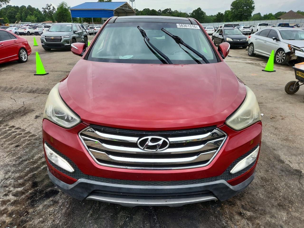 2013 Hyundai Santa Fe Sport 2.4l Red vin: 5XYZU3LB4DG110656