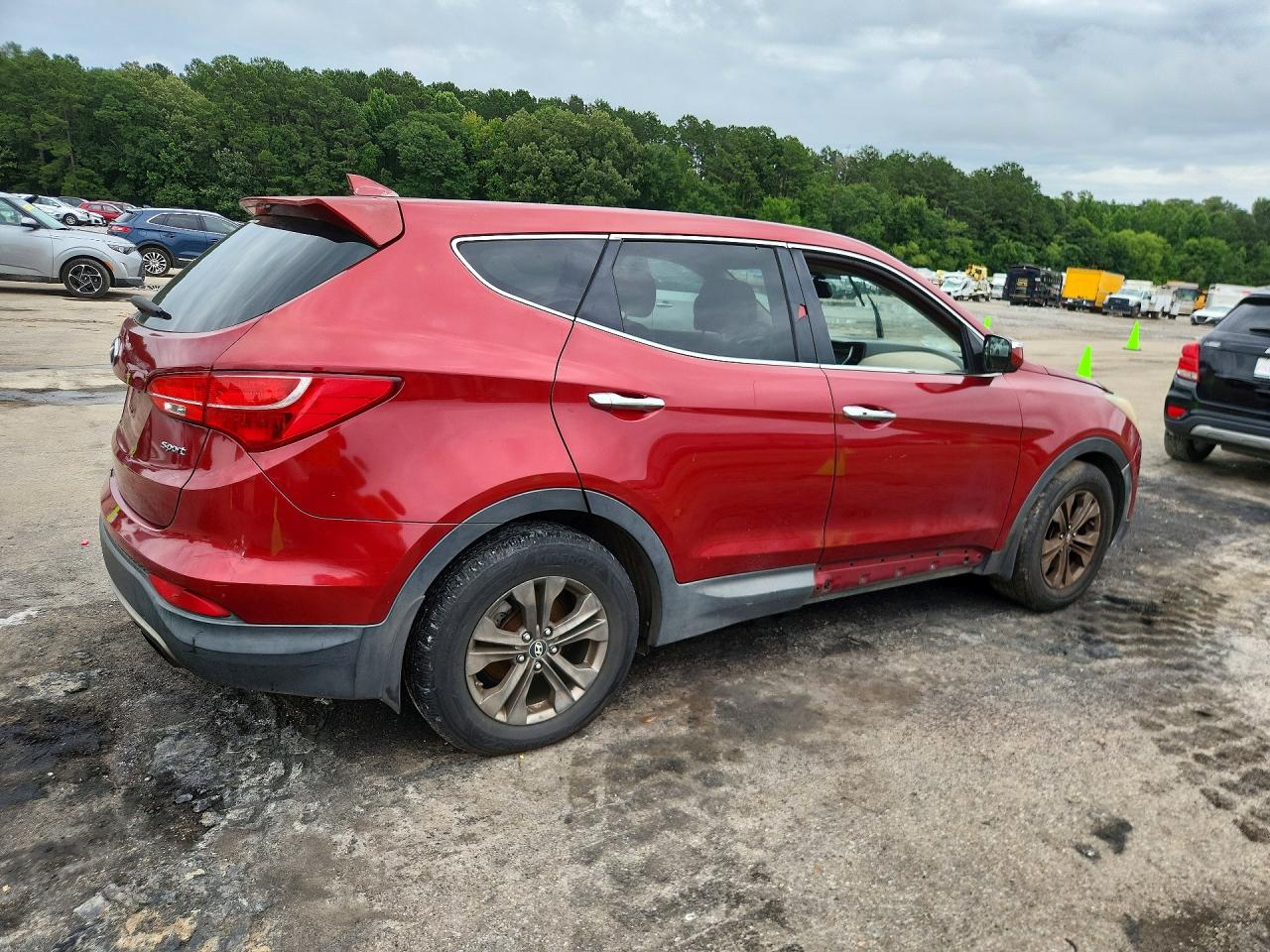 2013 Hyundai Santa Fe Sport 2.4l Red vin: 5XYZU3LB4DG110656